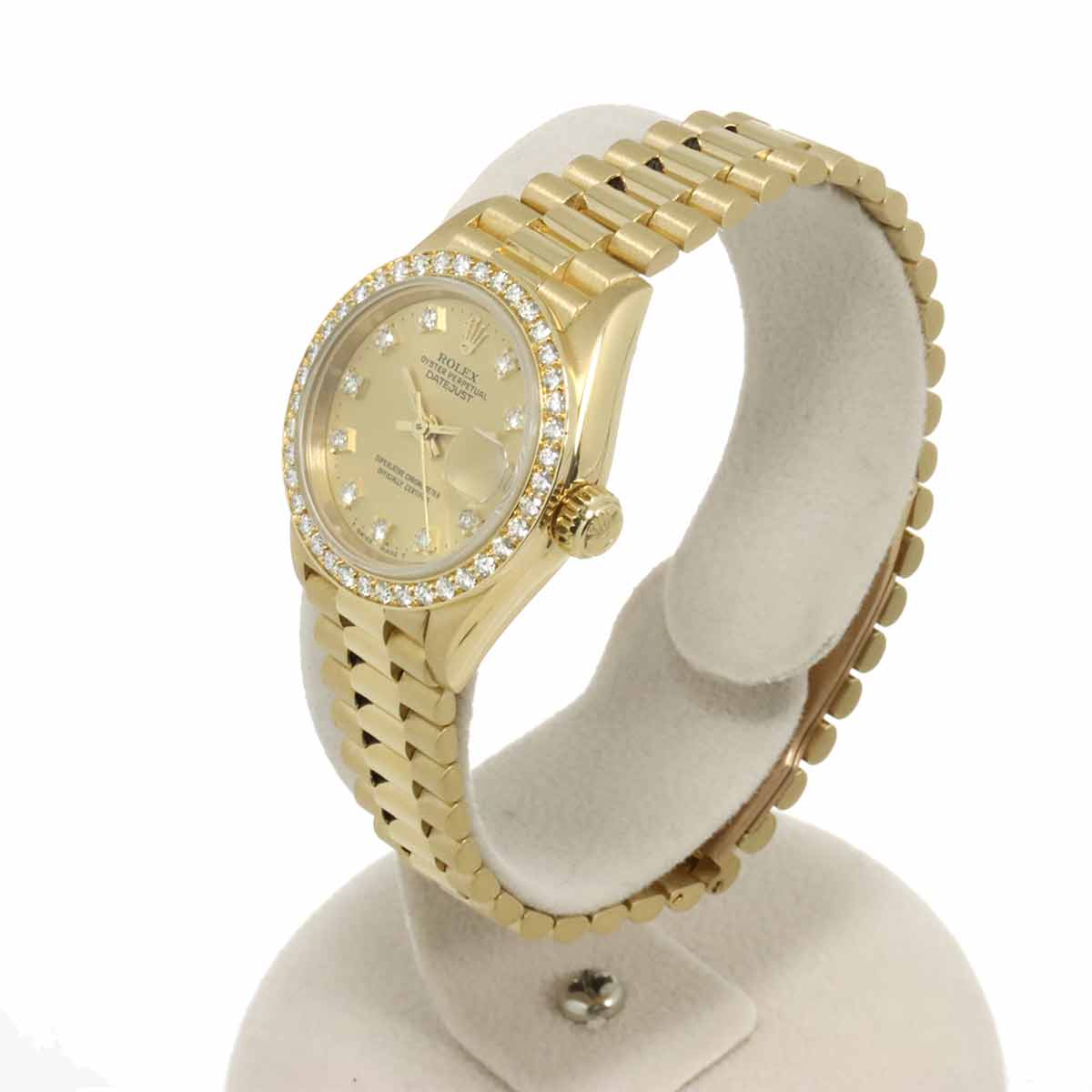 Datejust 69138G Serial R Diamond Bezel 750 YG Gold Dial Ladies