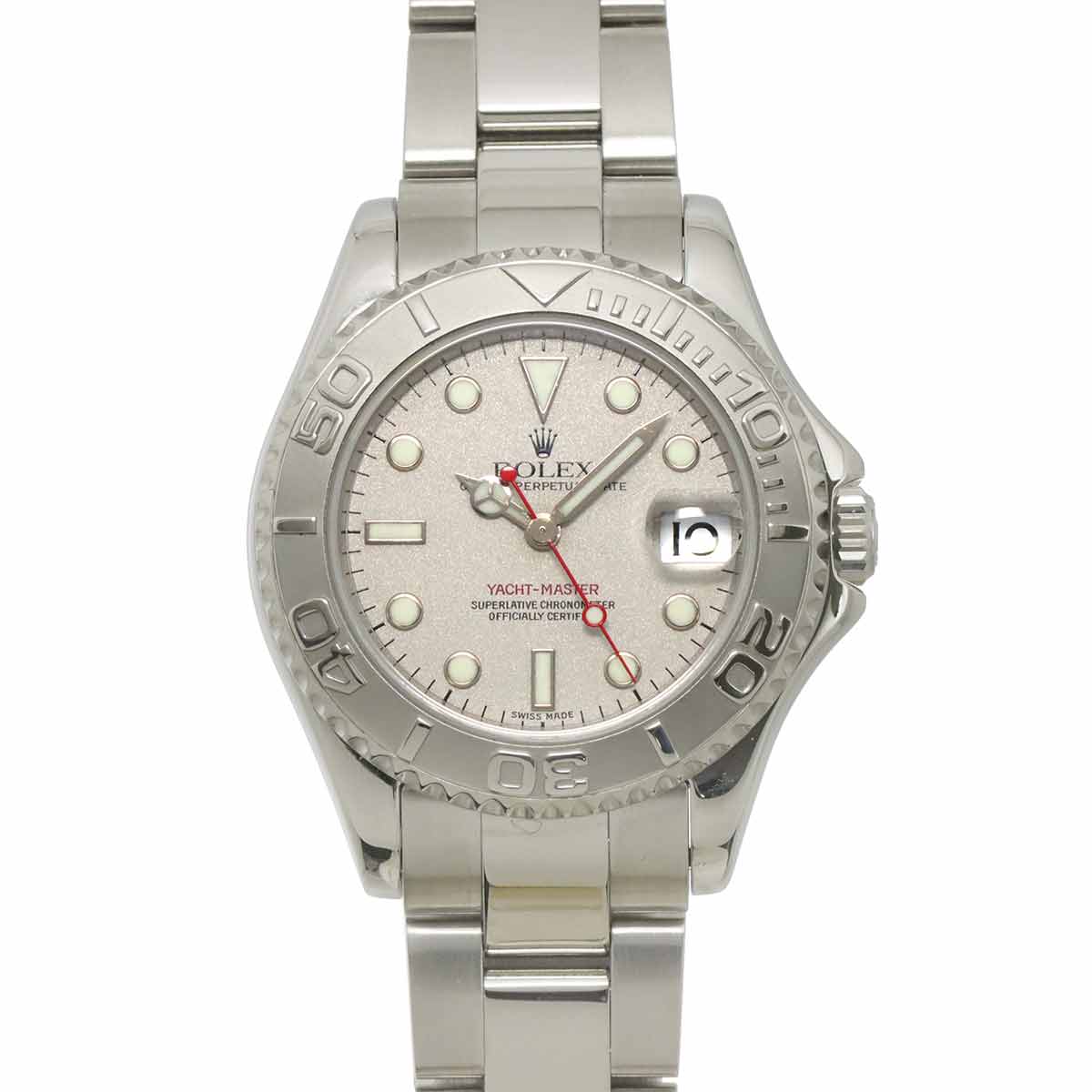 Yacht-Master Rolesium 168622 Serial A Platinum Silver Dial Boys