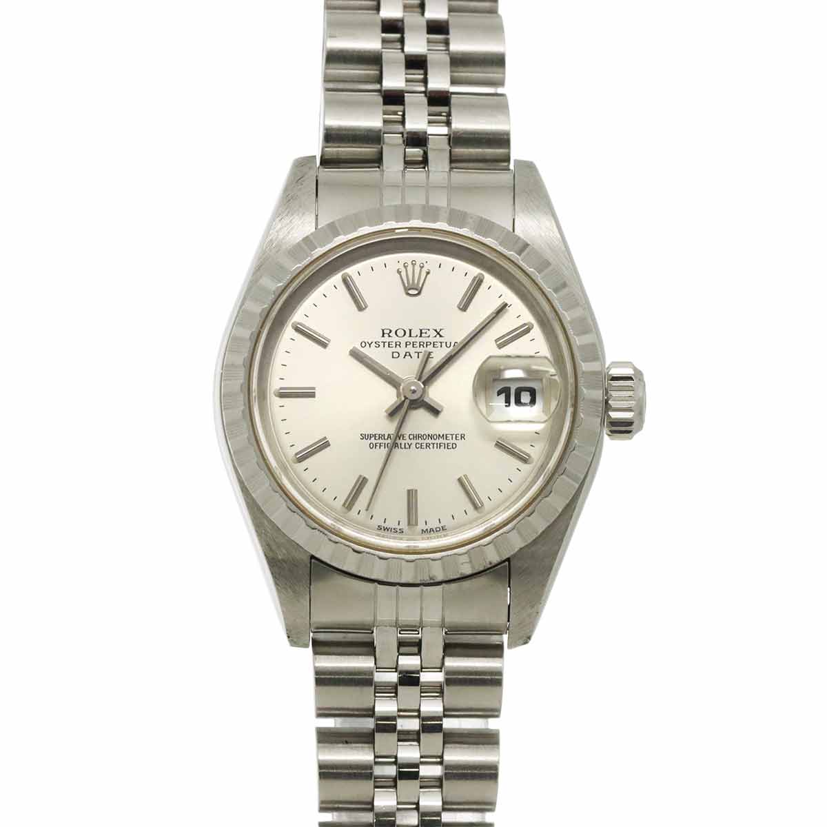 Oyster Perpetual Date 69240 Serial A Silver Dial Ladies Watch