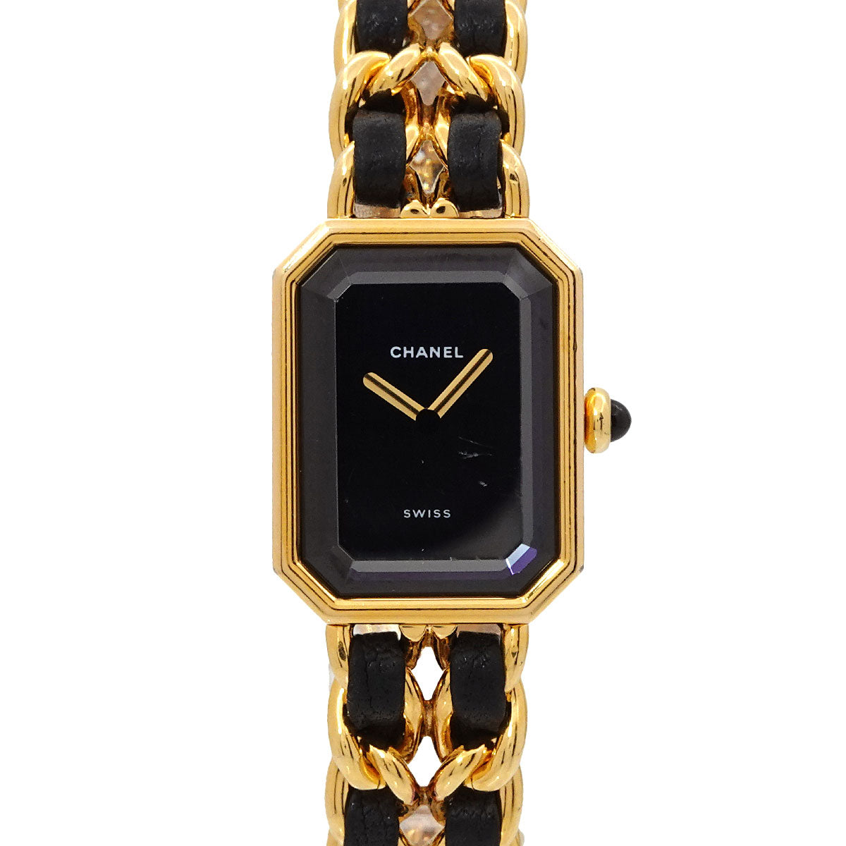 Premiere Size L H0001 Vintage Quartz Black Dial Ladies Watch