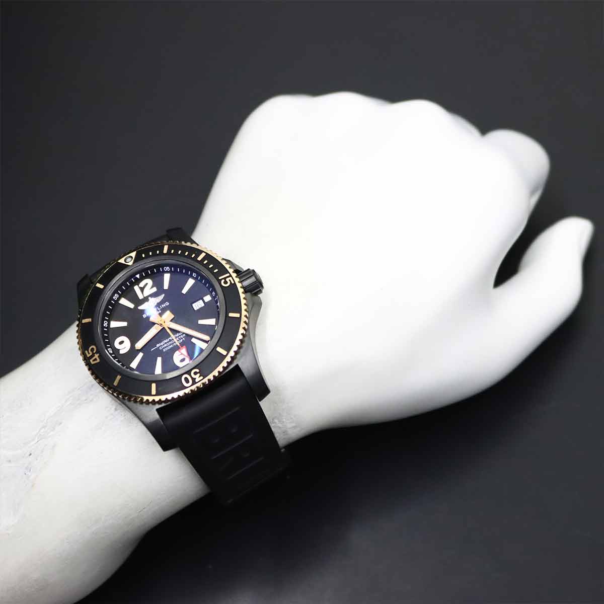 Superocean U17368 PG Date Automatic Black Dial Mens