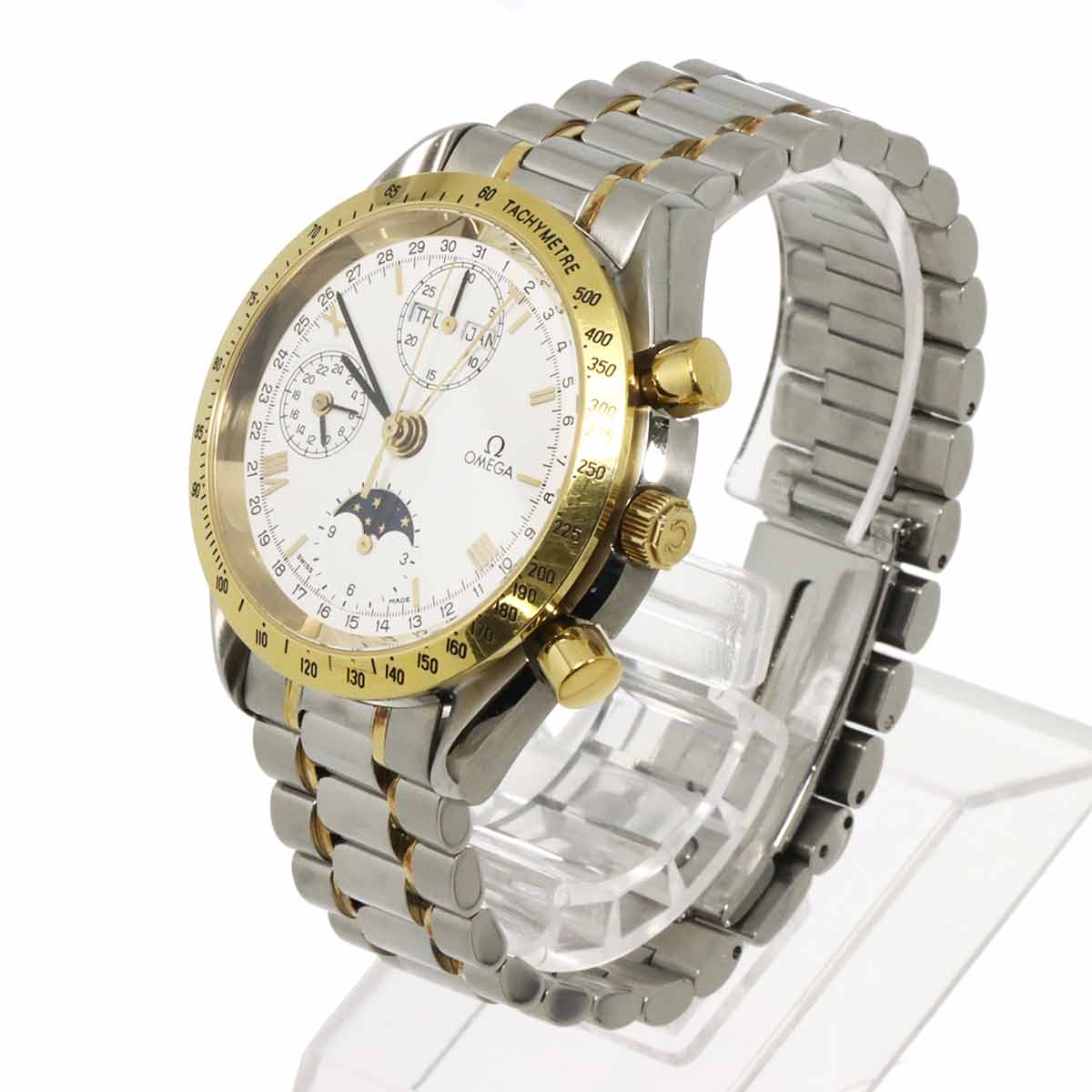 Speedmaster 3336.20 Chronograph Automatic YG White Dial