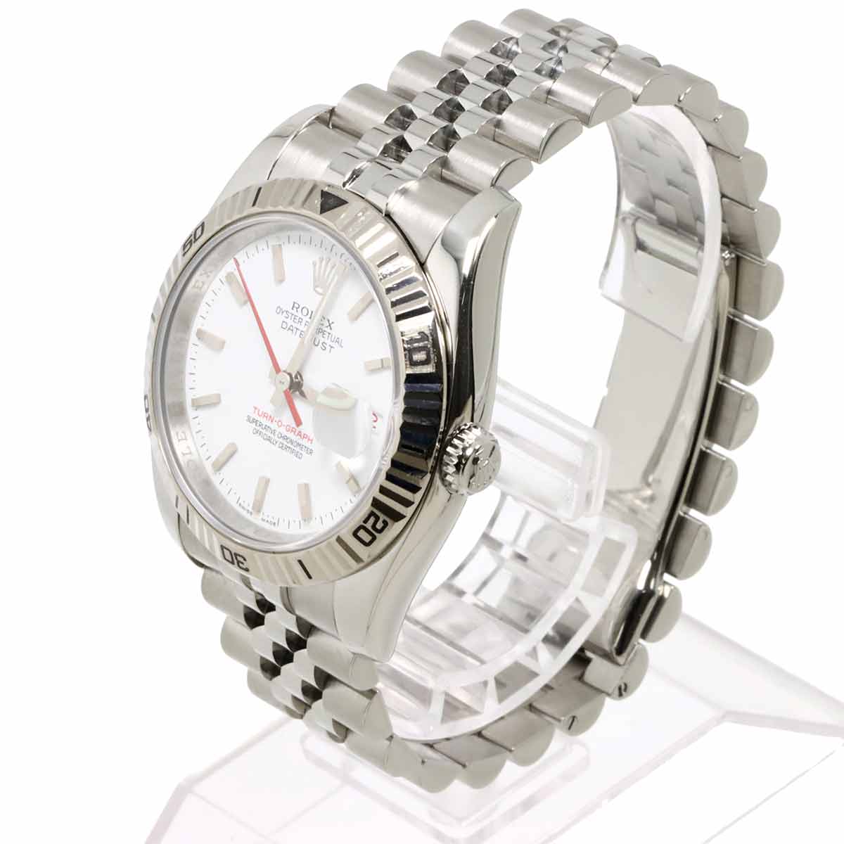 Datejust Turnograph 116264 Serial F 750 K18WG White Dial Mens