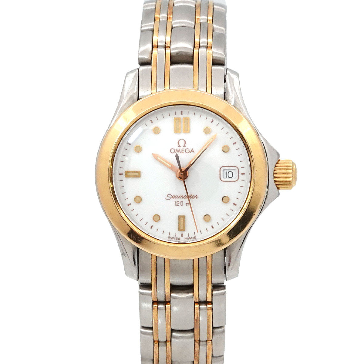 Seamaster 120 Date Quartz White Dial Ladies Watch