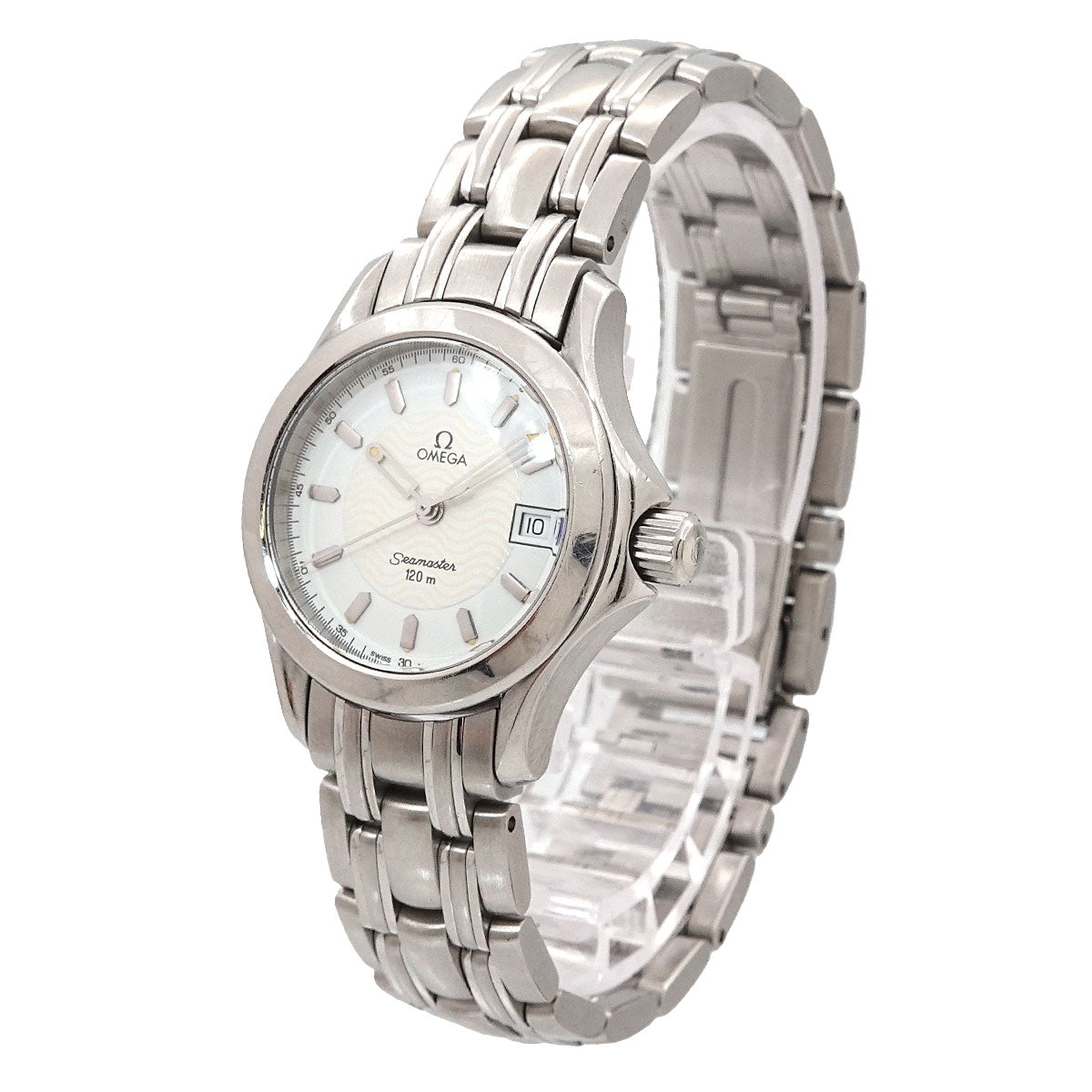 Seamaster 120 2581 21 Date Quartz White Dial Ladies Watch