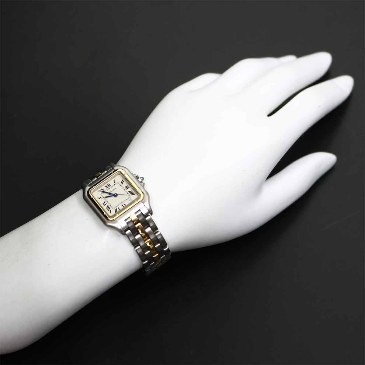 Panthere MM 1Row W25028B6 YG Quartz Date Cream Dial Boys