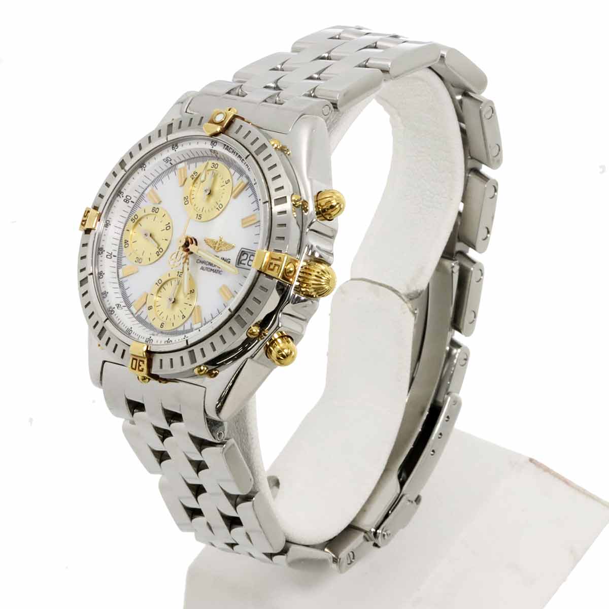 Chronomat Chronograph B13352 YG Automatic White Shell Dial