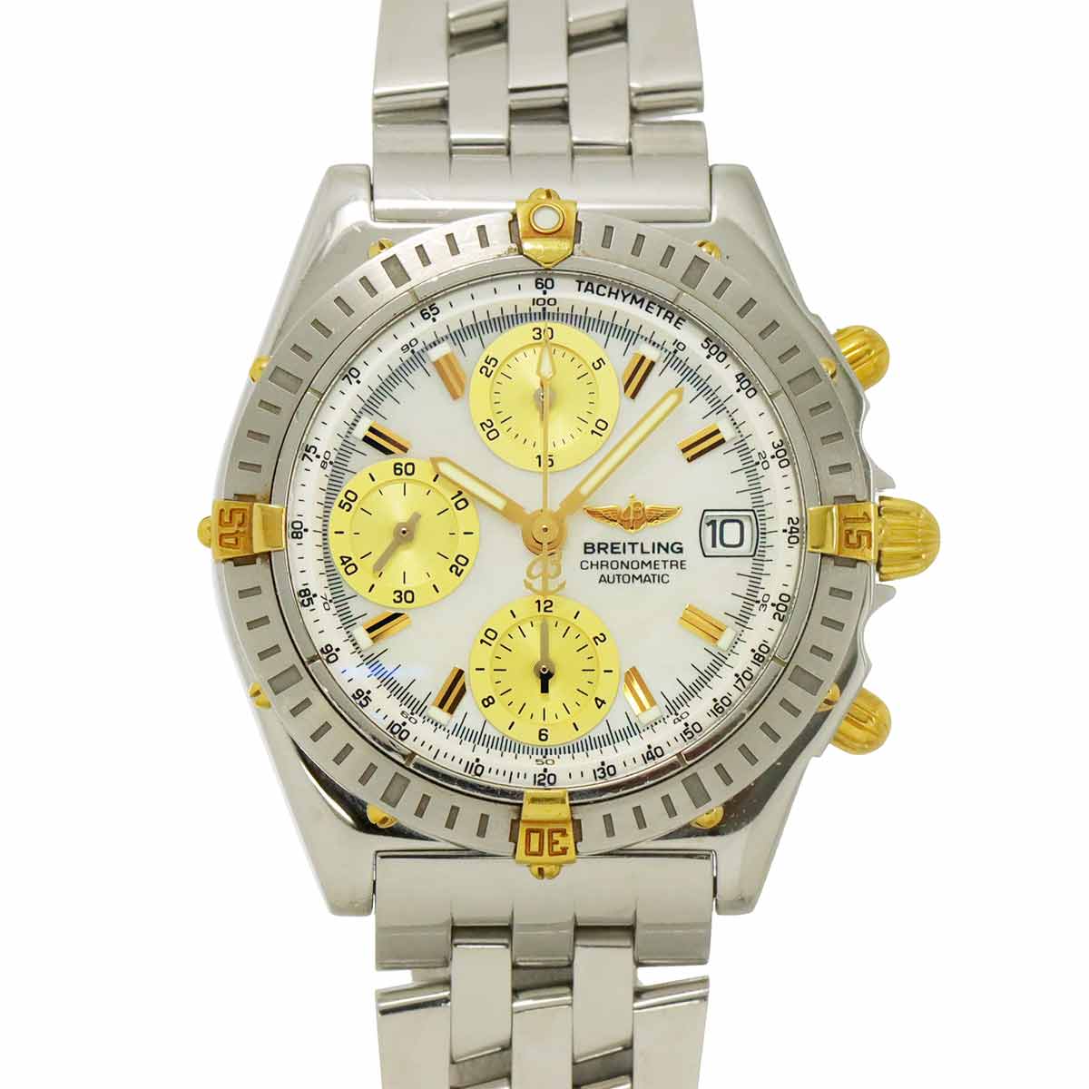 Chronomat Chronograph B13352 YG Automatic White Shell Dial