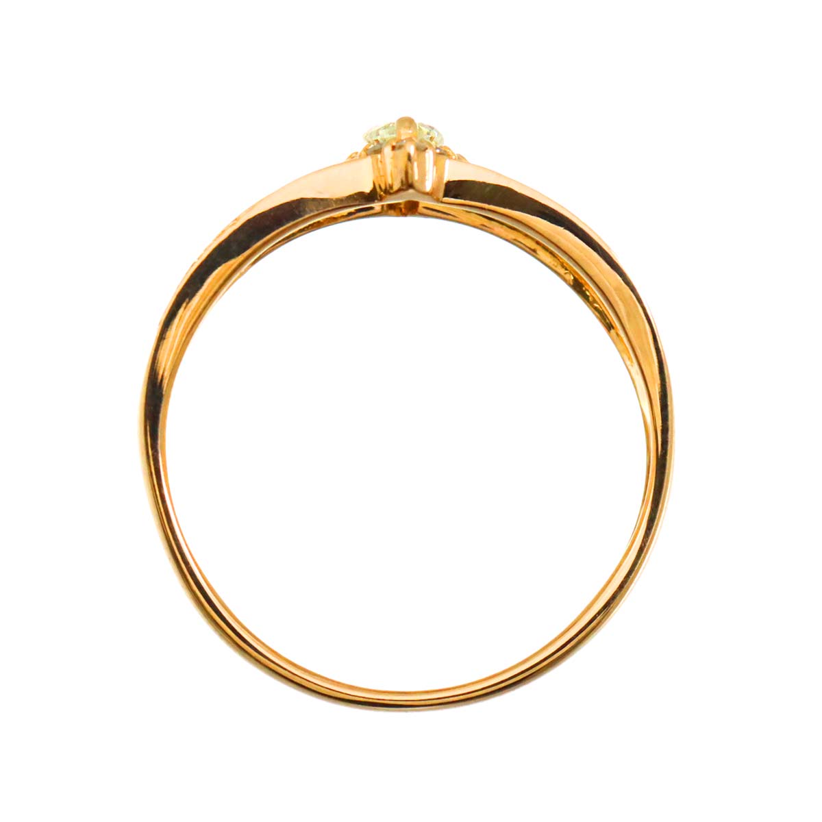 Diamond 0.213ct/0.18ct Ring 18K PG Pink Gold 750 Size5.75-6(US)