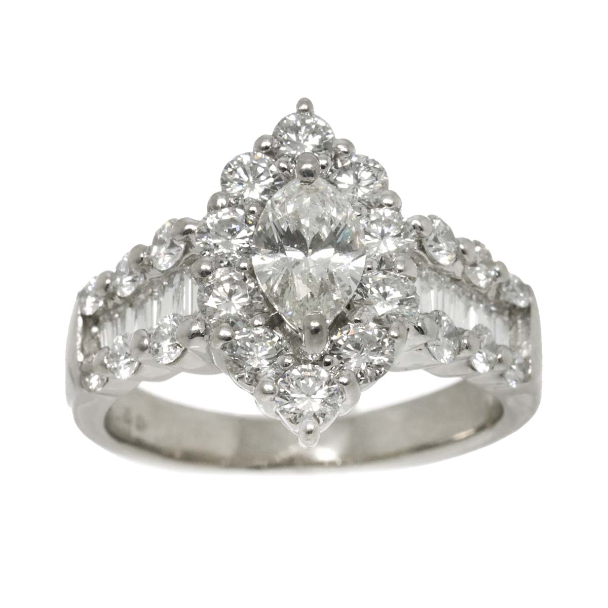 Diamond 0.508ct/1.50ct Ring Pt Platinum size4(US)