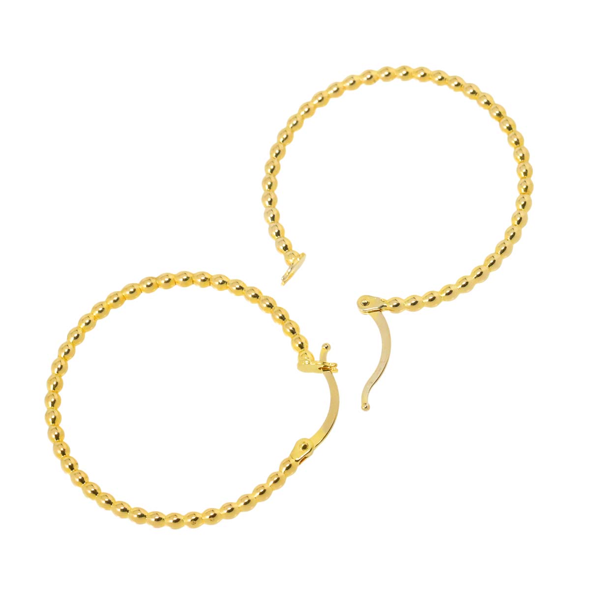 Earrings Pierced 18K K18 YG Yellow Gold 750