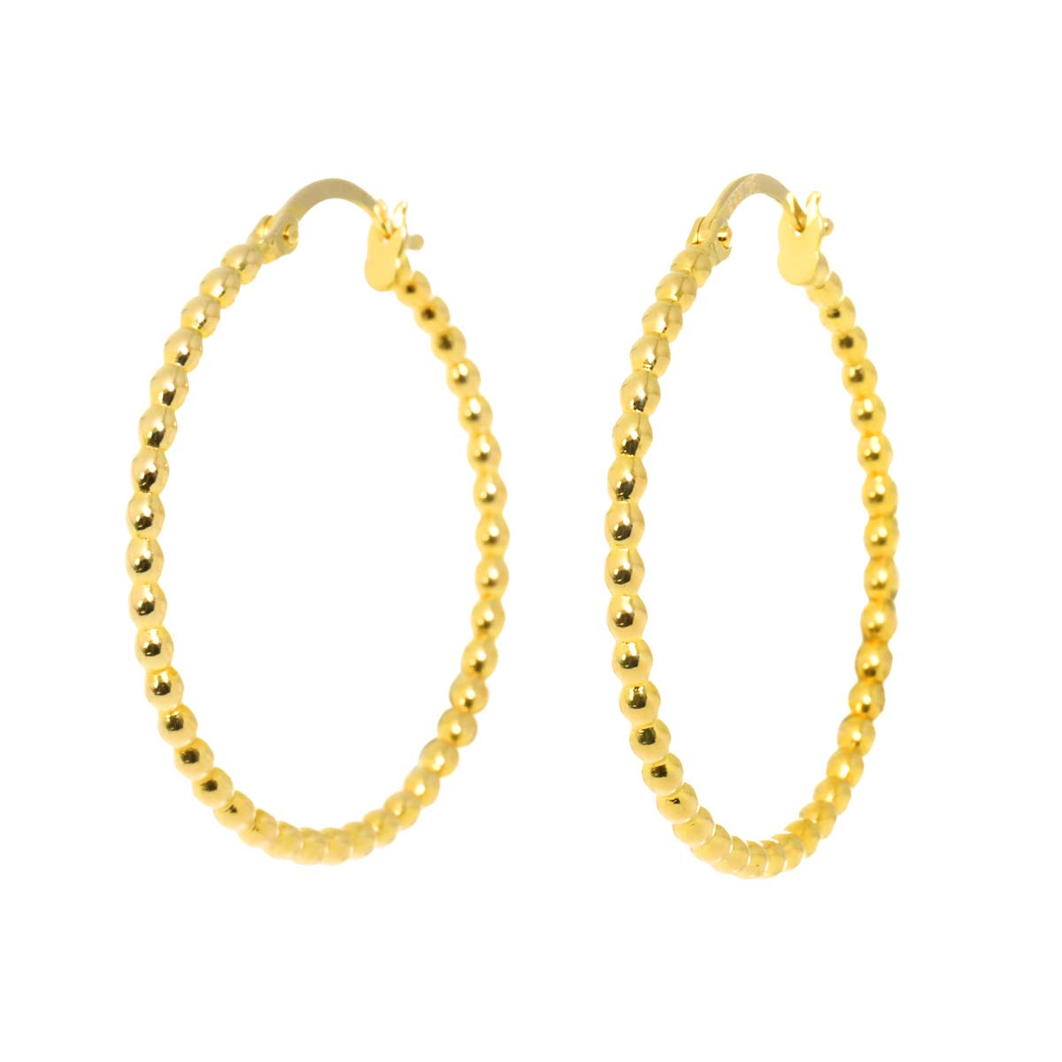 Earrings Pierced 18K K18 YG Yellow Gold 750