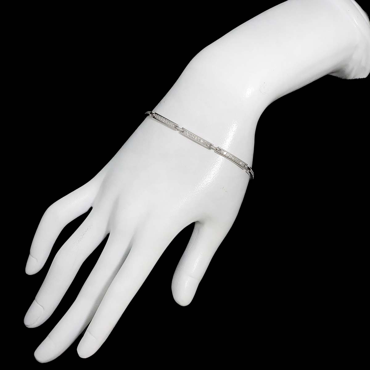 Diamond 1.00ct Bracelet 18K K18 WG White Gold 750