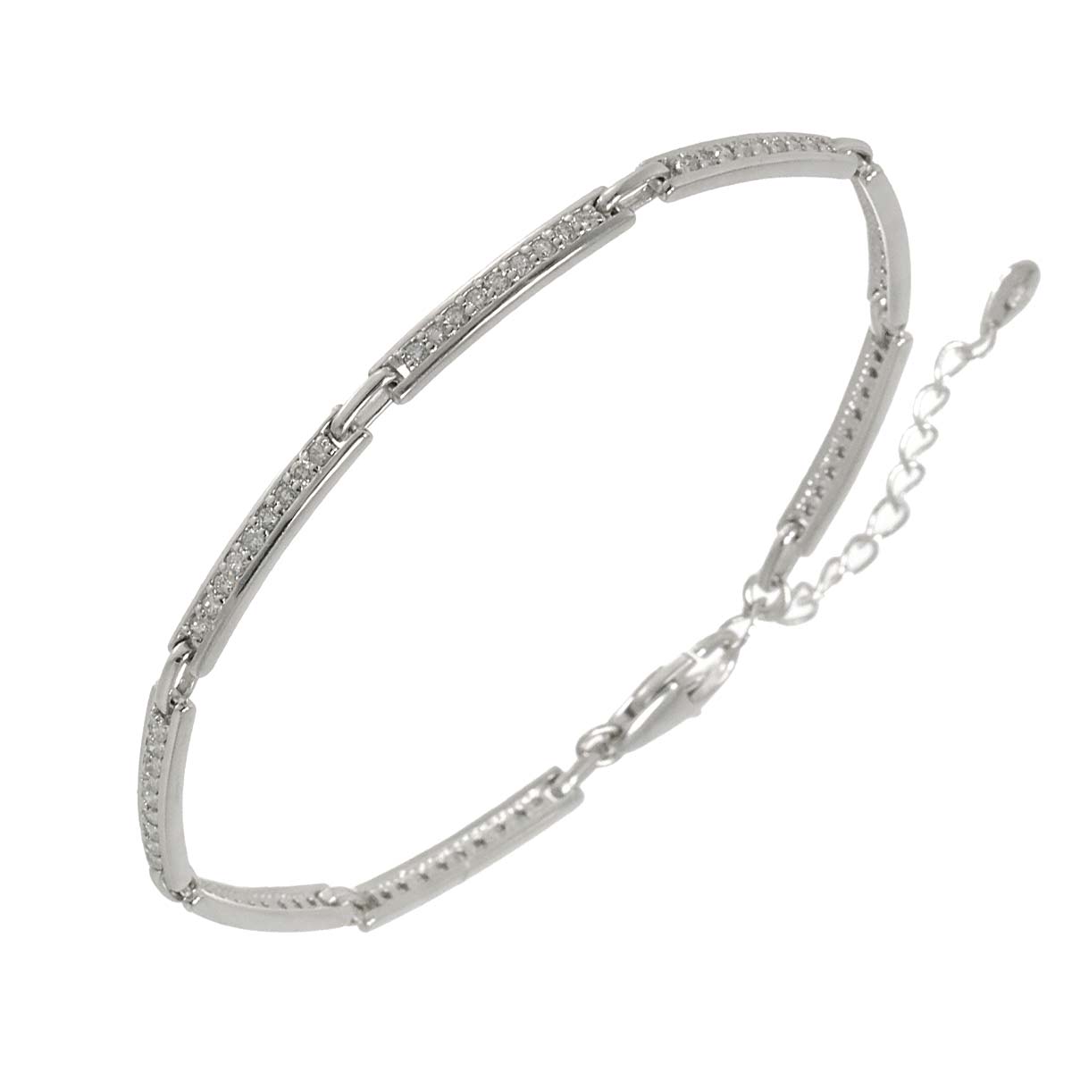 Diamond 1.00ct Bracelet 18K K18 WG White Gold 750