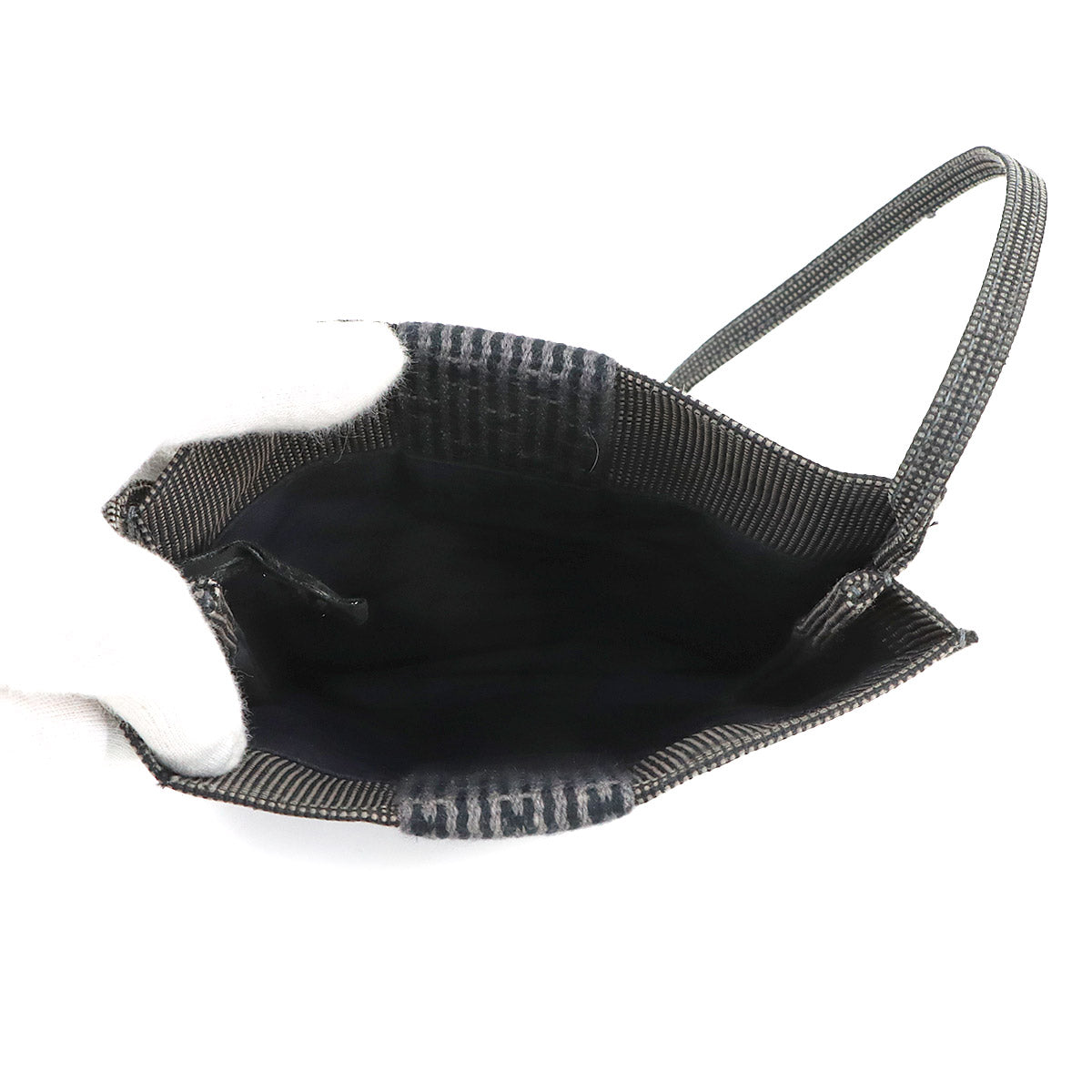 Herline Pochette Shoulder Bag Canvas Gray Purse