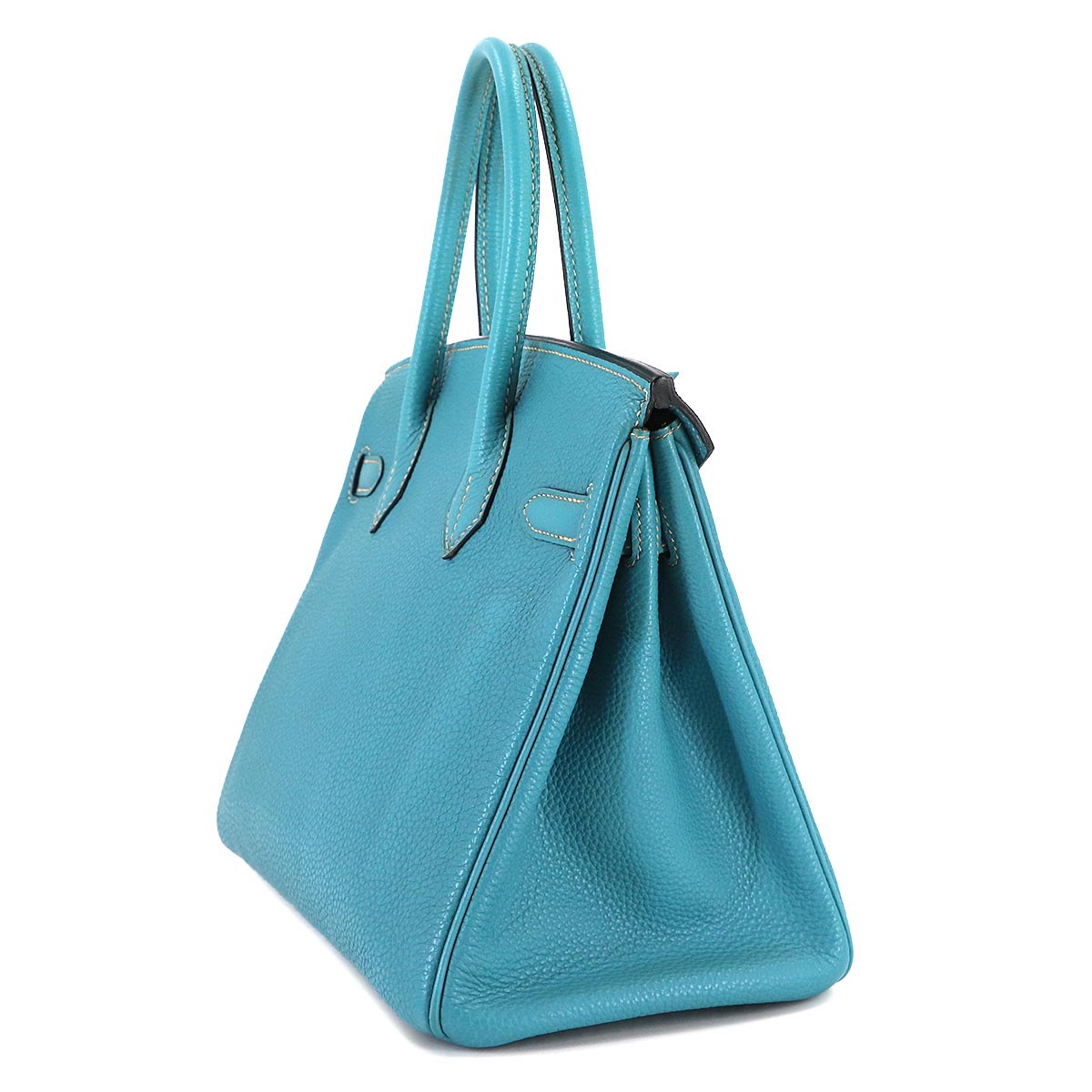 Birkin 30 Hand Bag Togo Blue Jean Purse