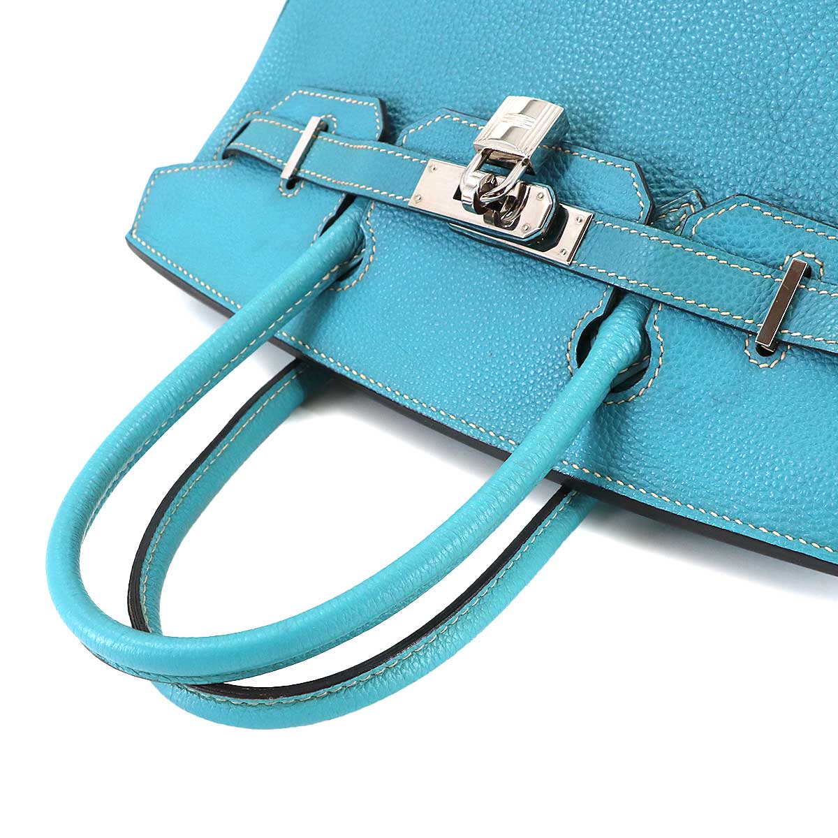 Birkin 30 Hand Bag Togo Blue Jean Purse