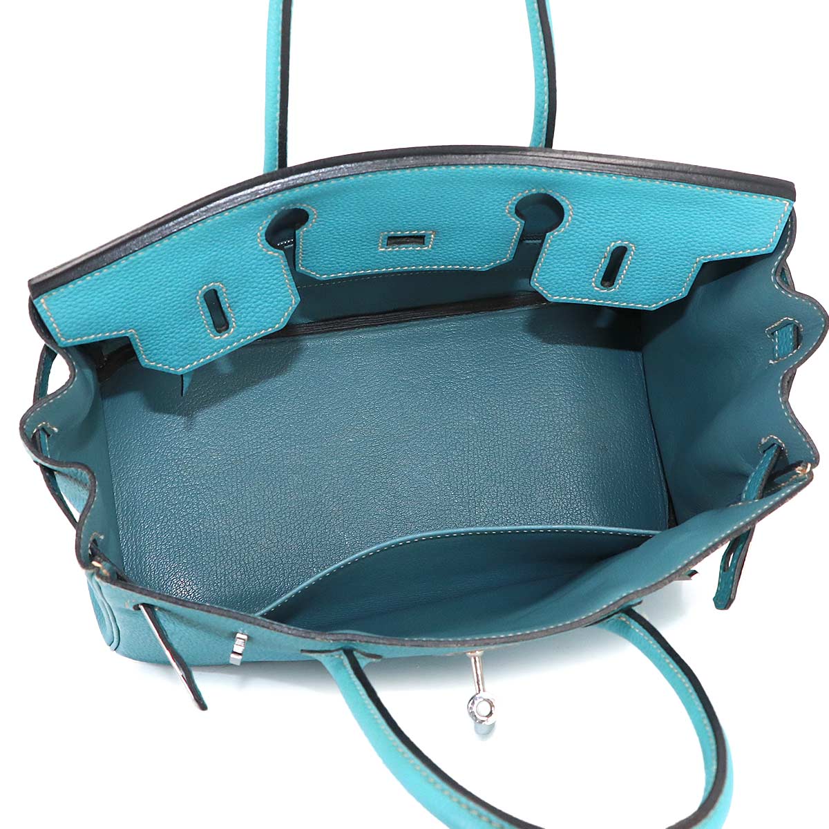 Birkin 30 Hand Bag Togo Blue Jean Purse