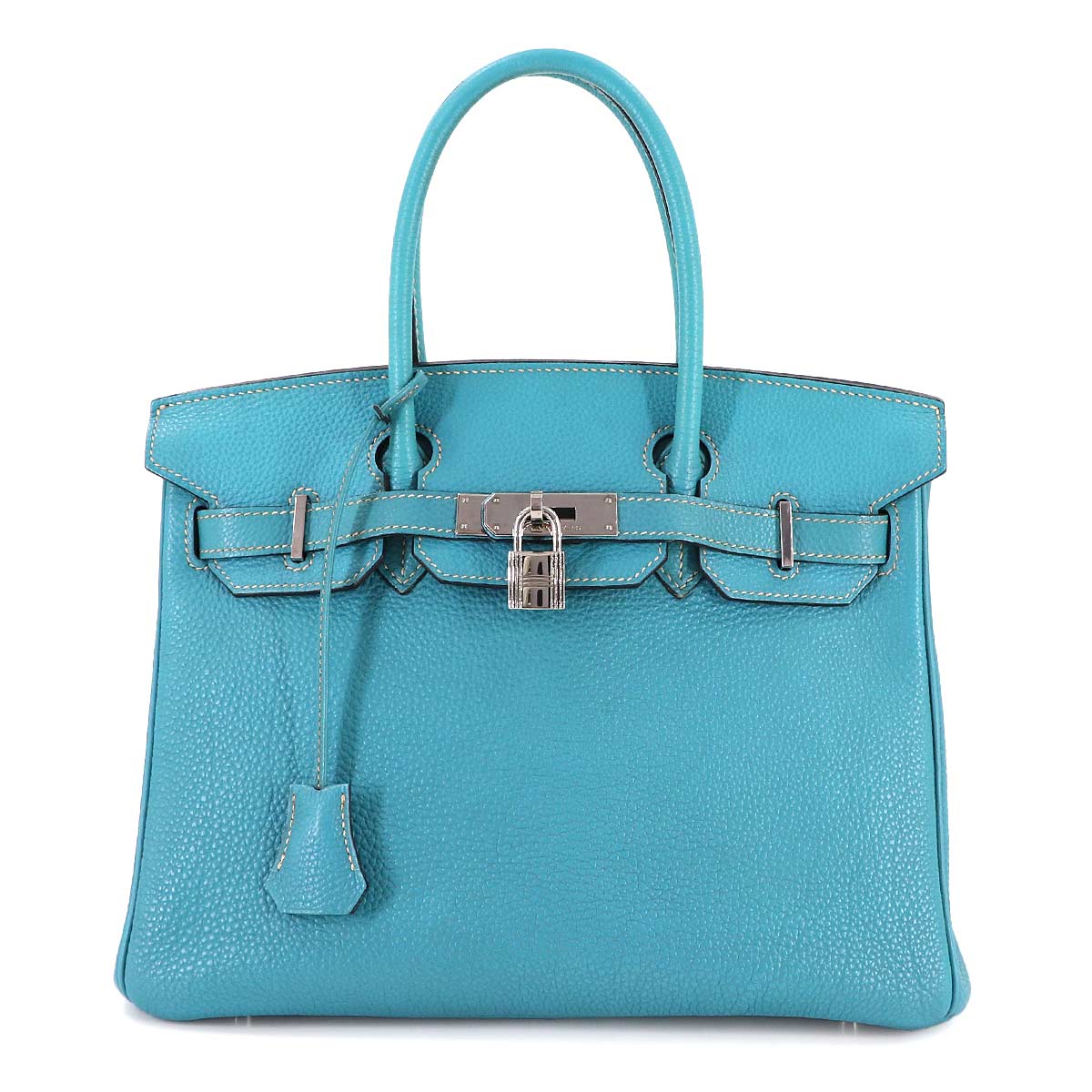 Birkin 30 Hand Bag Togo Blue Jean Purse