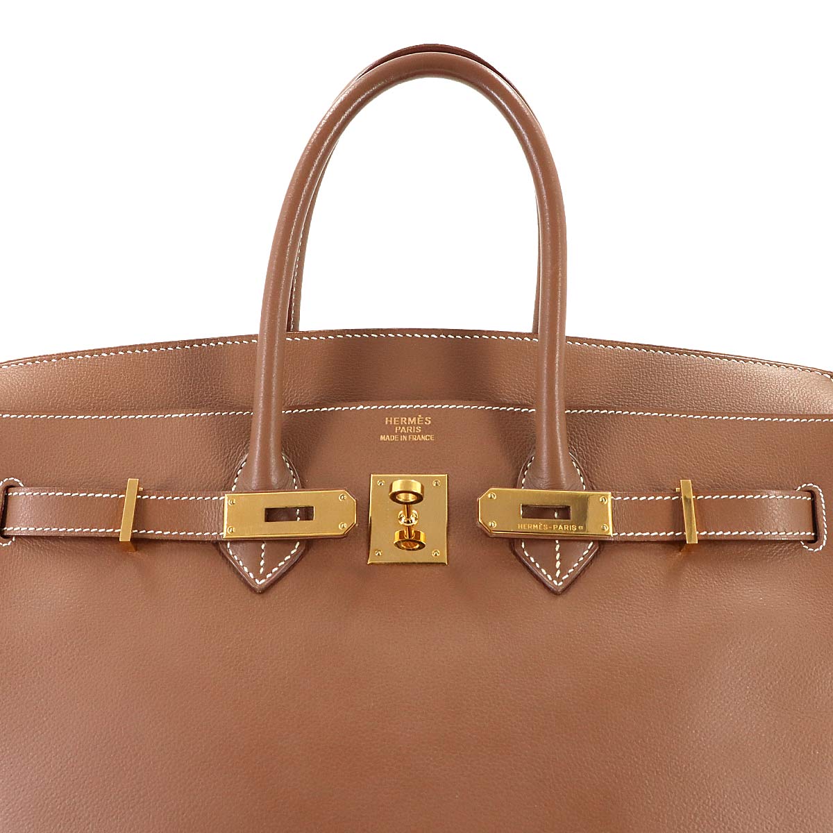 Birkin 35 Veau Gras Muscade Hand Bag Brown Purse
