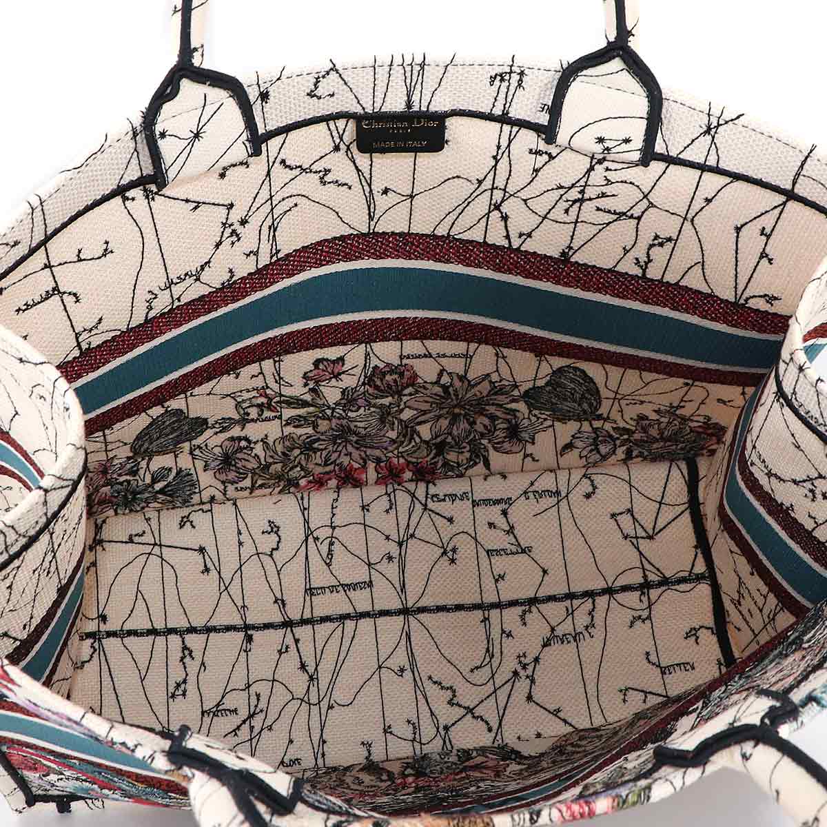 Toile De Jouy Book Tote Large Bag Canvas Multicolor