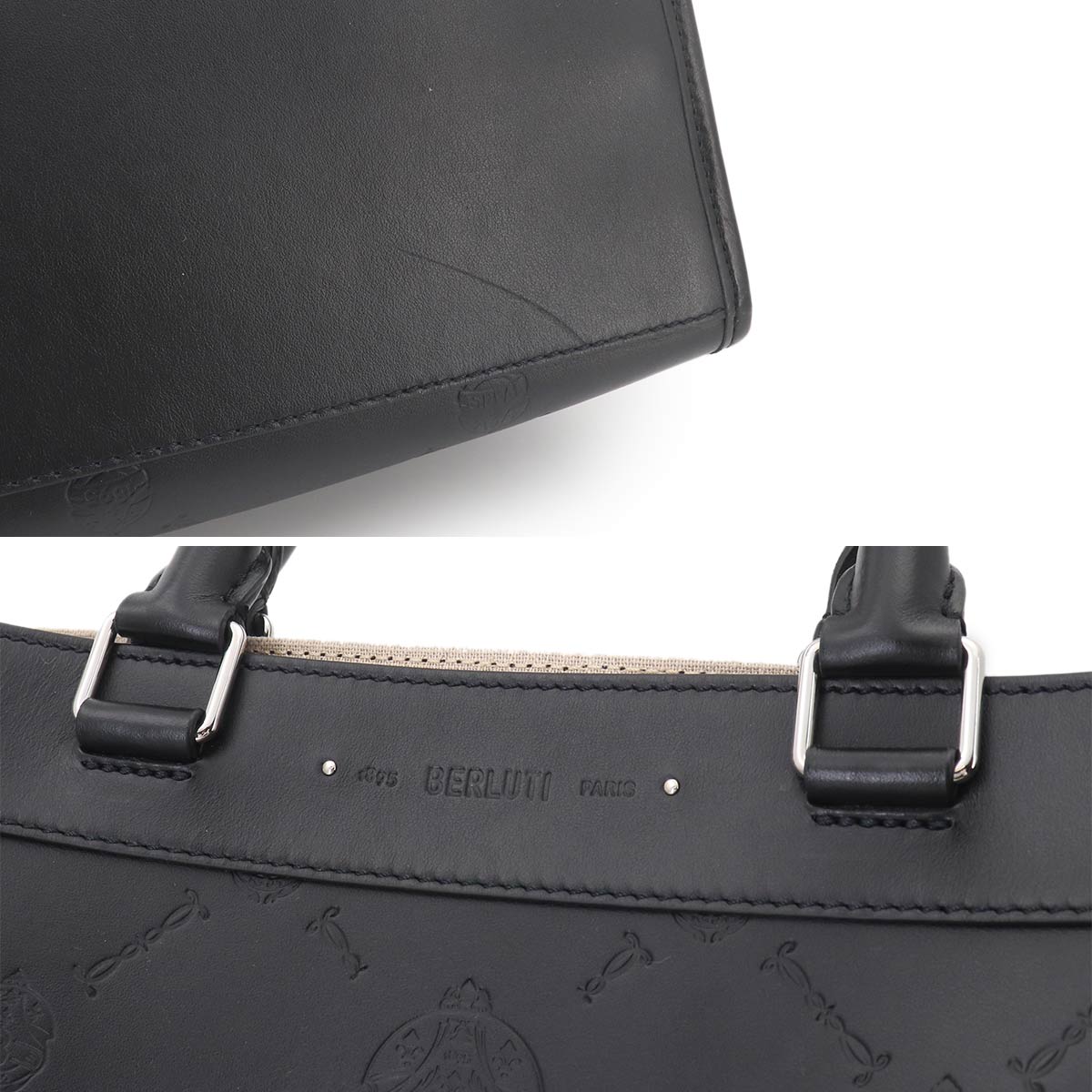 Ulysse Small 2way Tote Shoulder Bag Leather Black
