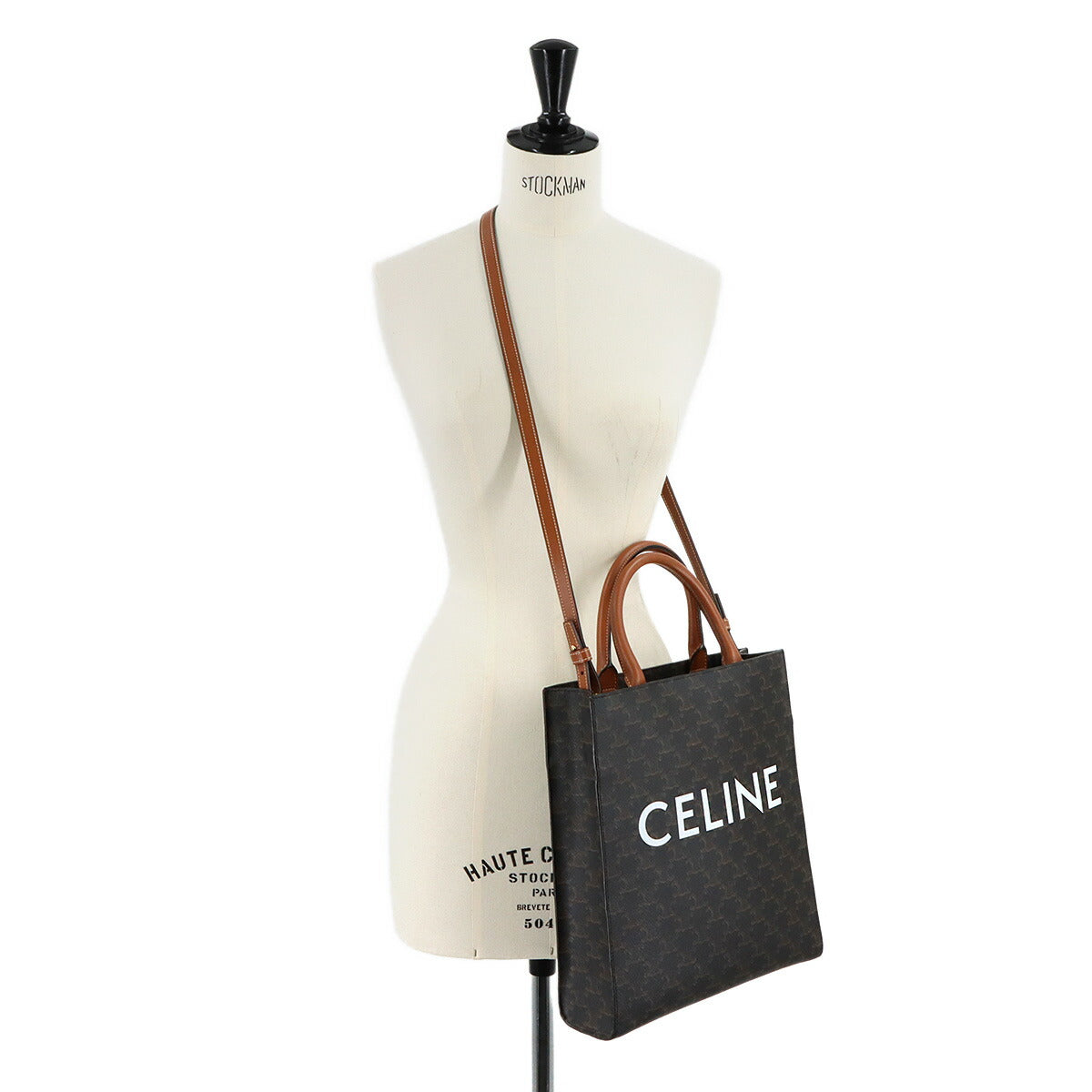 Triomphe Small Vertical Cabas Tote Shoulder Bag 191542BZK