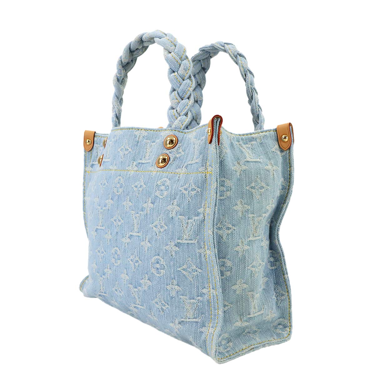 Monogram Denim Let Go Hand Shoulder Bag Sky Blue M24897
