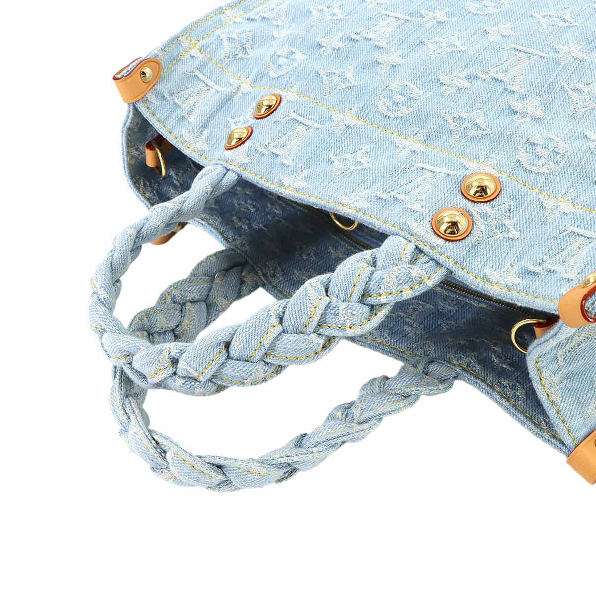 Monogram Denim Let Go Hand Shoulder Bag Sky Blue M24897