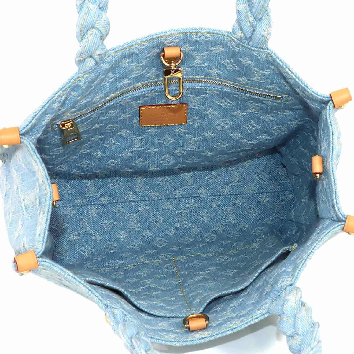 Monogram Denim Let Go Hand Shoulder Bag Sky Blue M24897