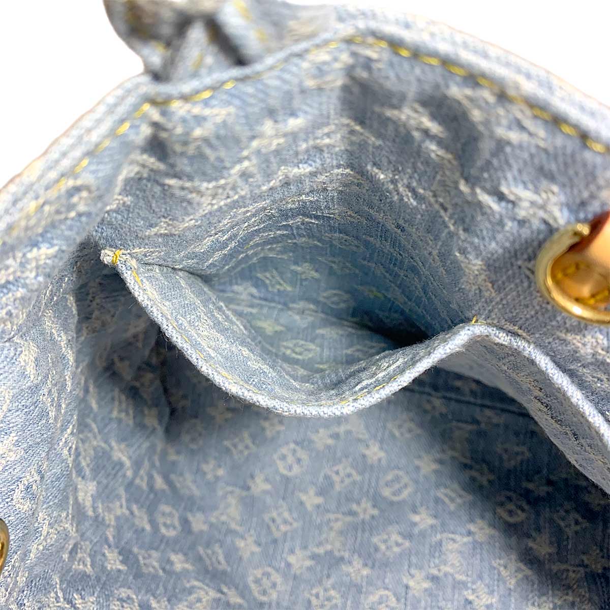 Monogram Denim Let Go Hand Shoulder Bag Sky Blue M24897