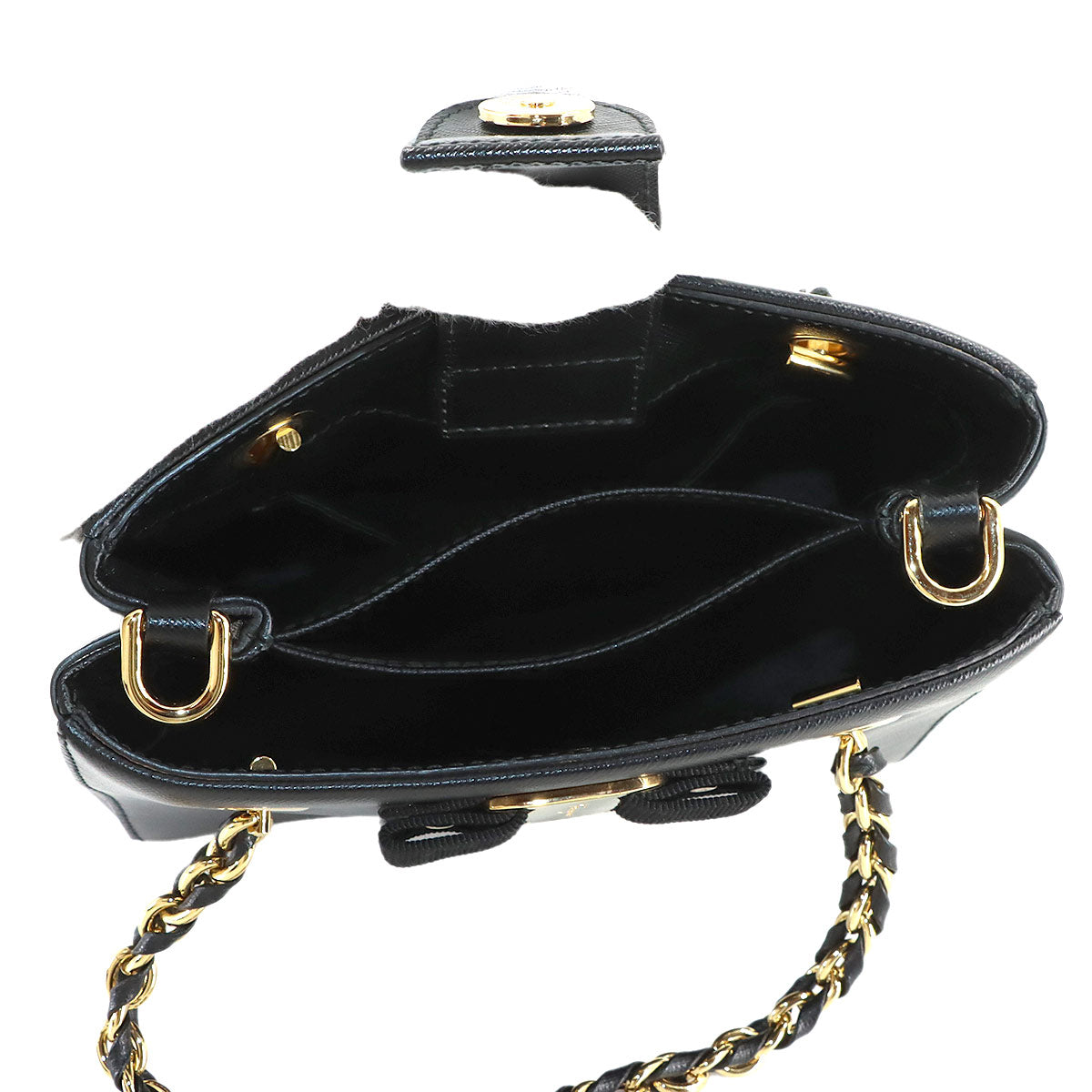 Vara Hand Shoulder Bag Leather Black 21G191