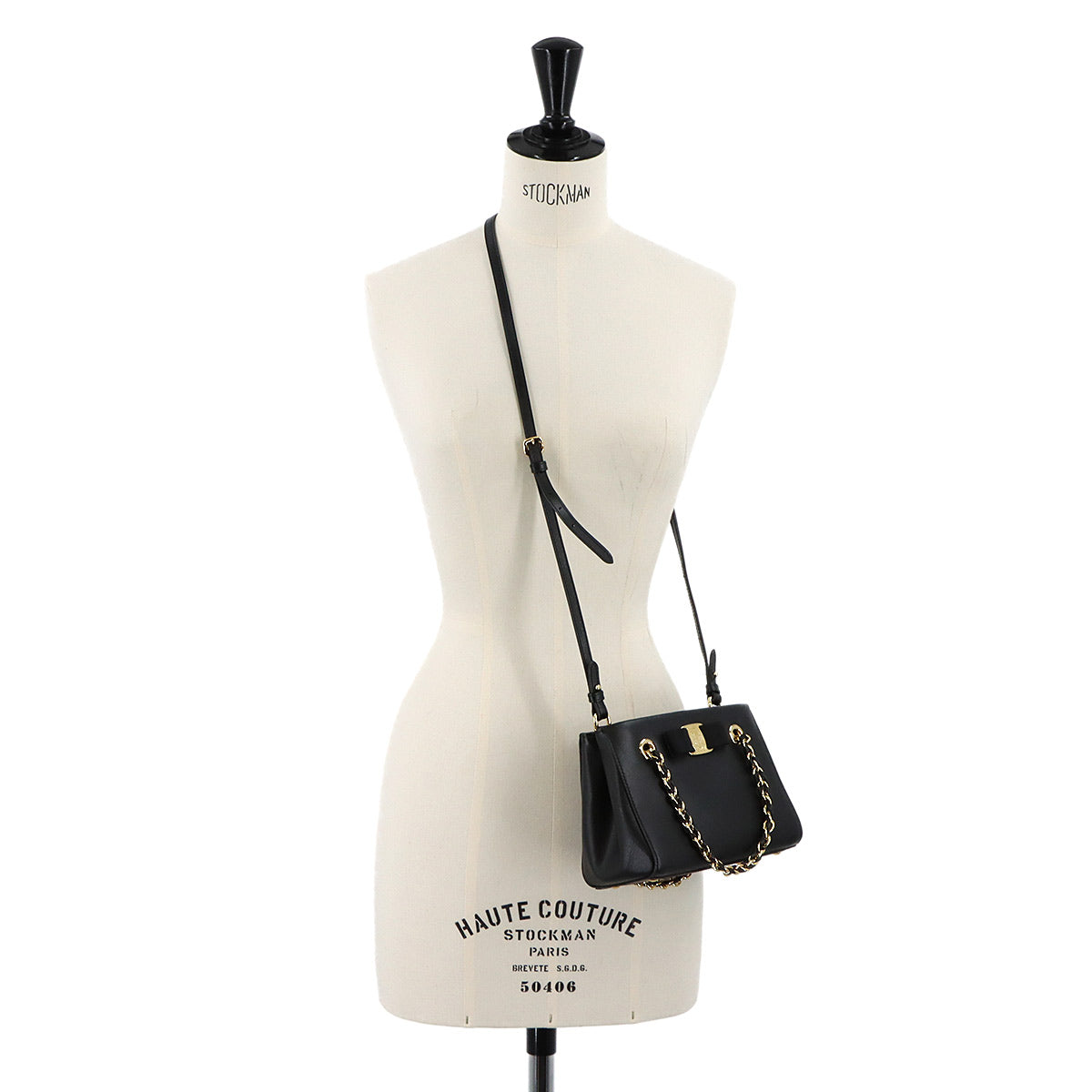 Vara Hand Shoulder Bag Leather Black 21G191