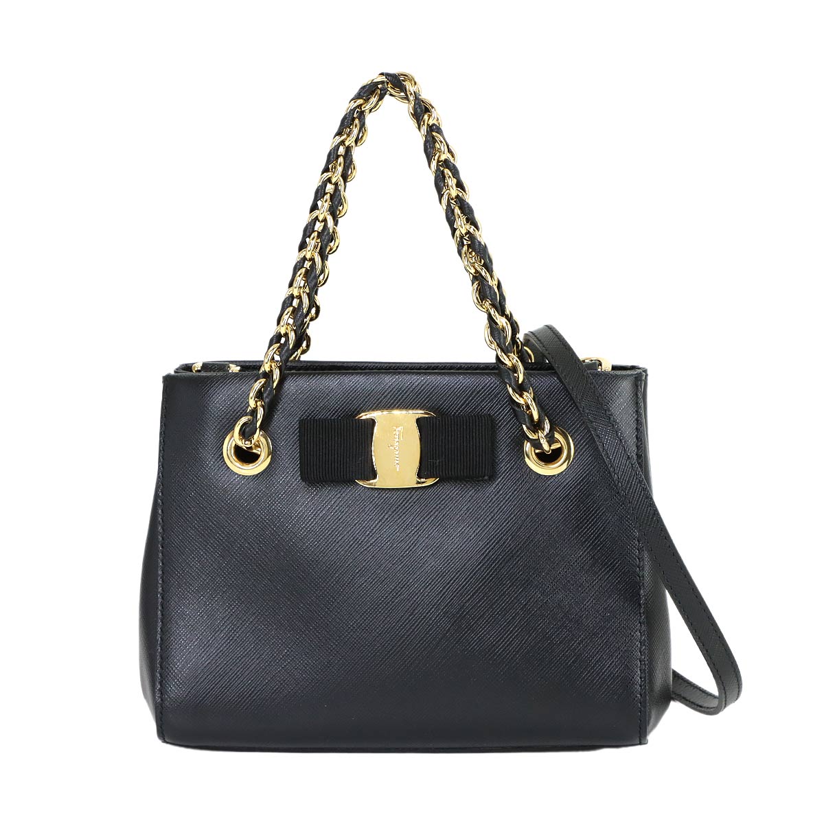 Vara Hand Shoulder Bag Leather Black 21G191
