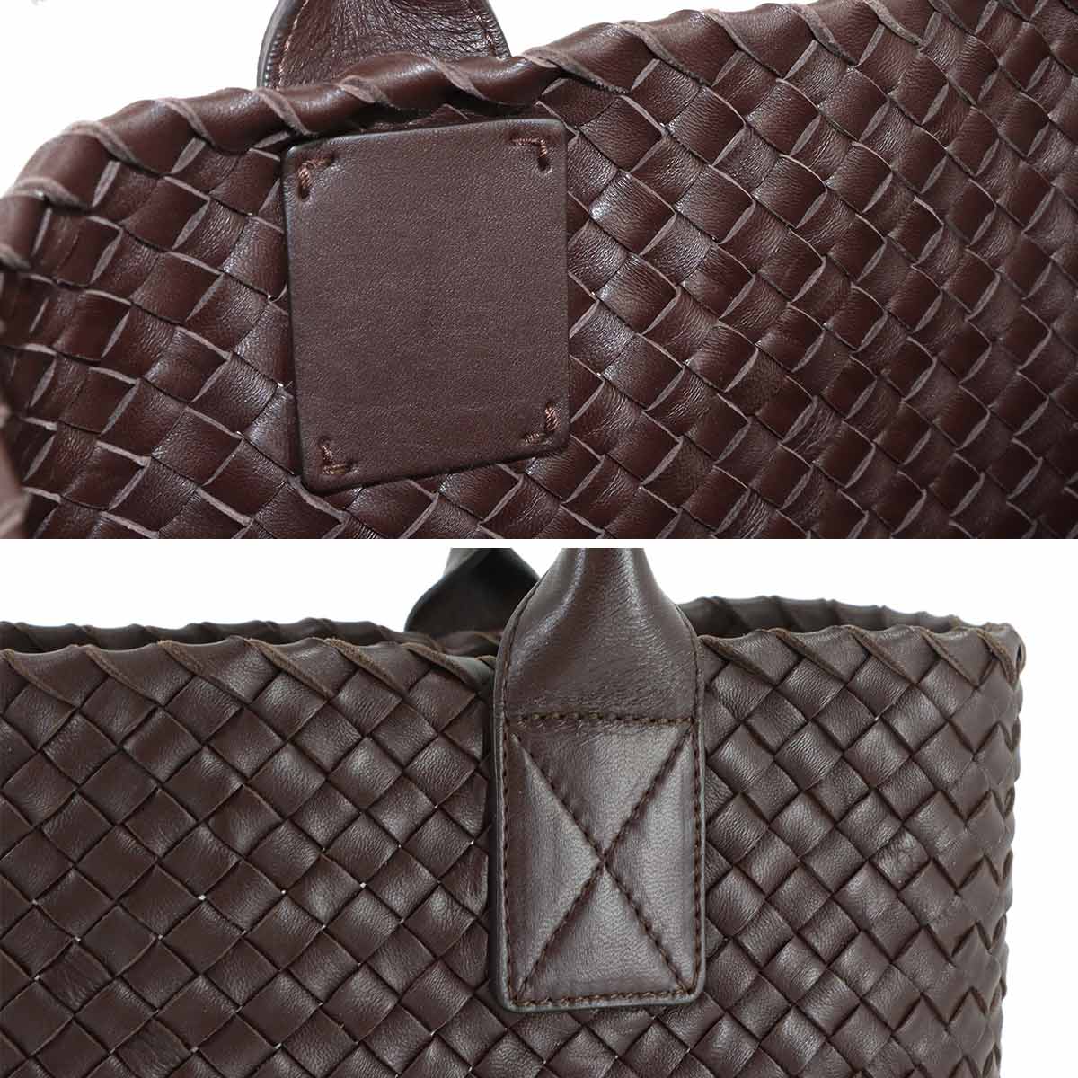 Intrecciato Cabat PM Tote Bag Leather Brown 141498