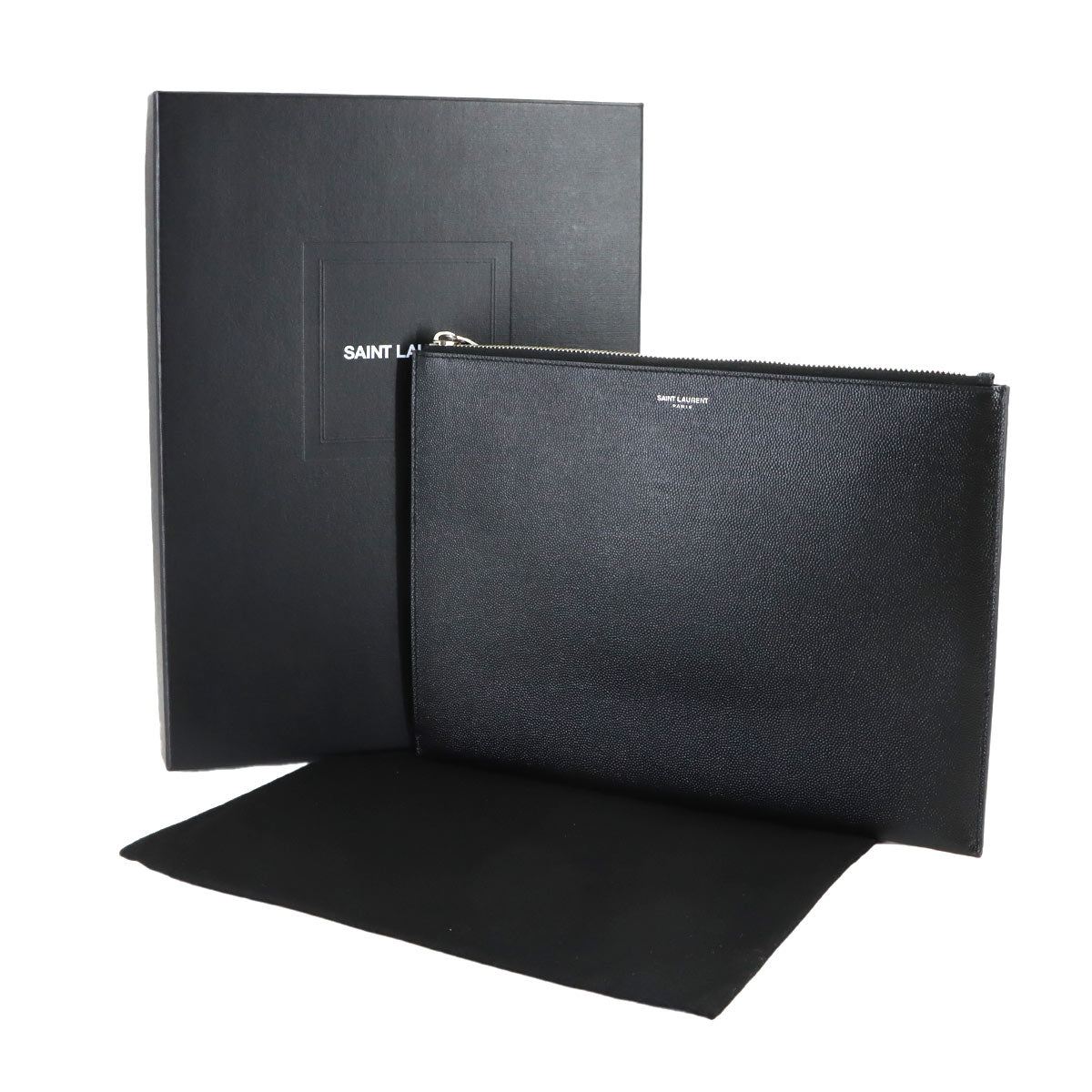 Clutch Bag Leather Black 397294 Purse