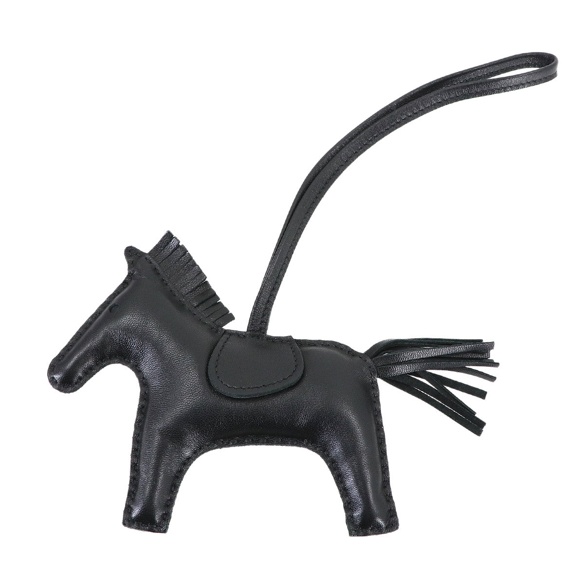 Rodeo MM Bag Charm Agneau Milo So Black Horse Accessory