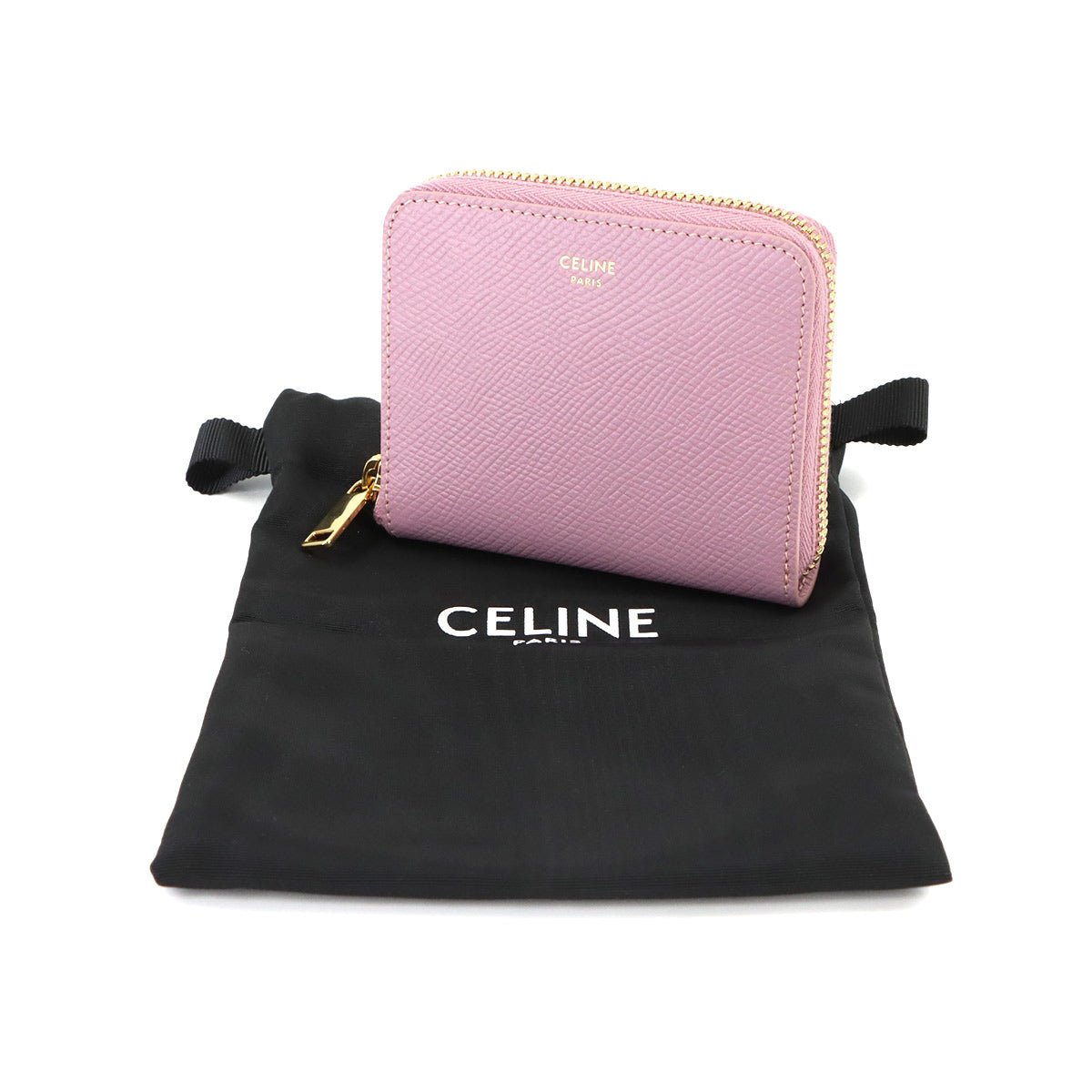 Small Zipped Compact Wallet Leather Pink 10L203BEL