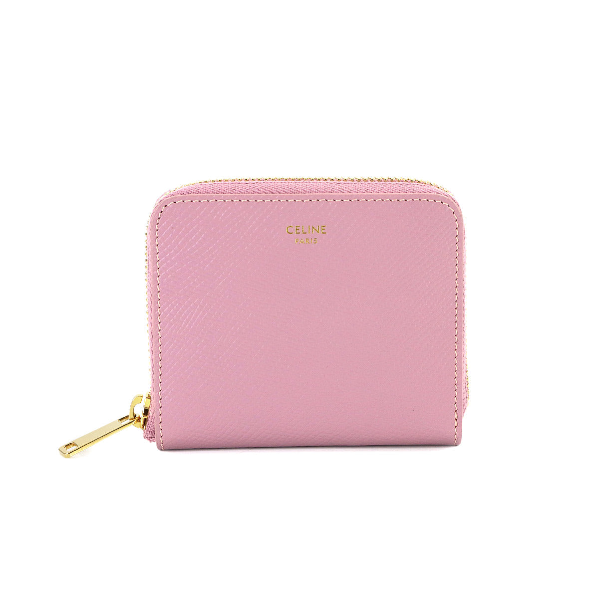 Small Zipped Compact Wallet Leather Pink 10L203BEL