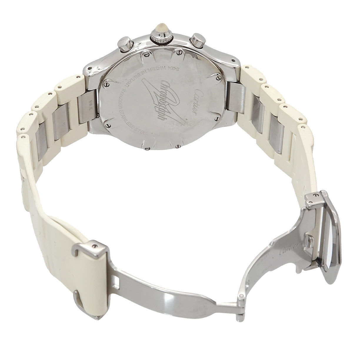 Must 21 Chronoscaph W10184U2 Date Quartz White Dial Mens