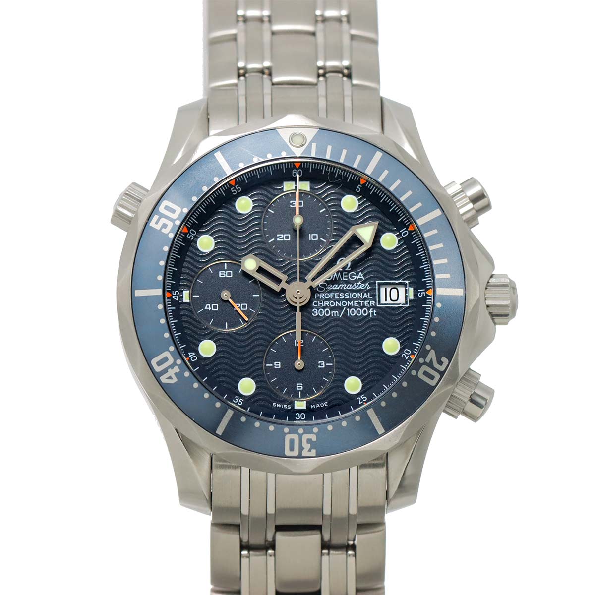 Seamaster Chronograph 2599 80 Automatic Navy Dial Mens Watch