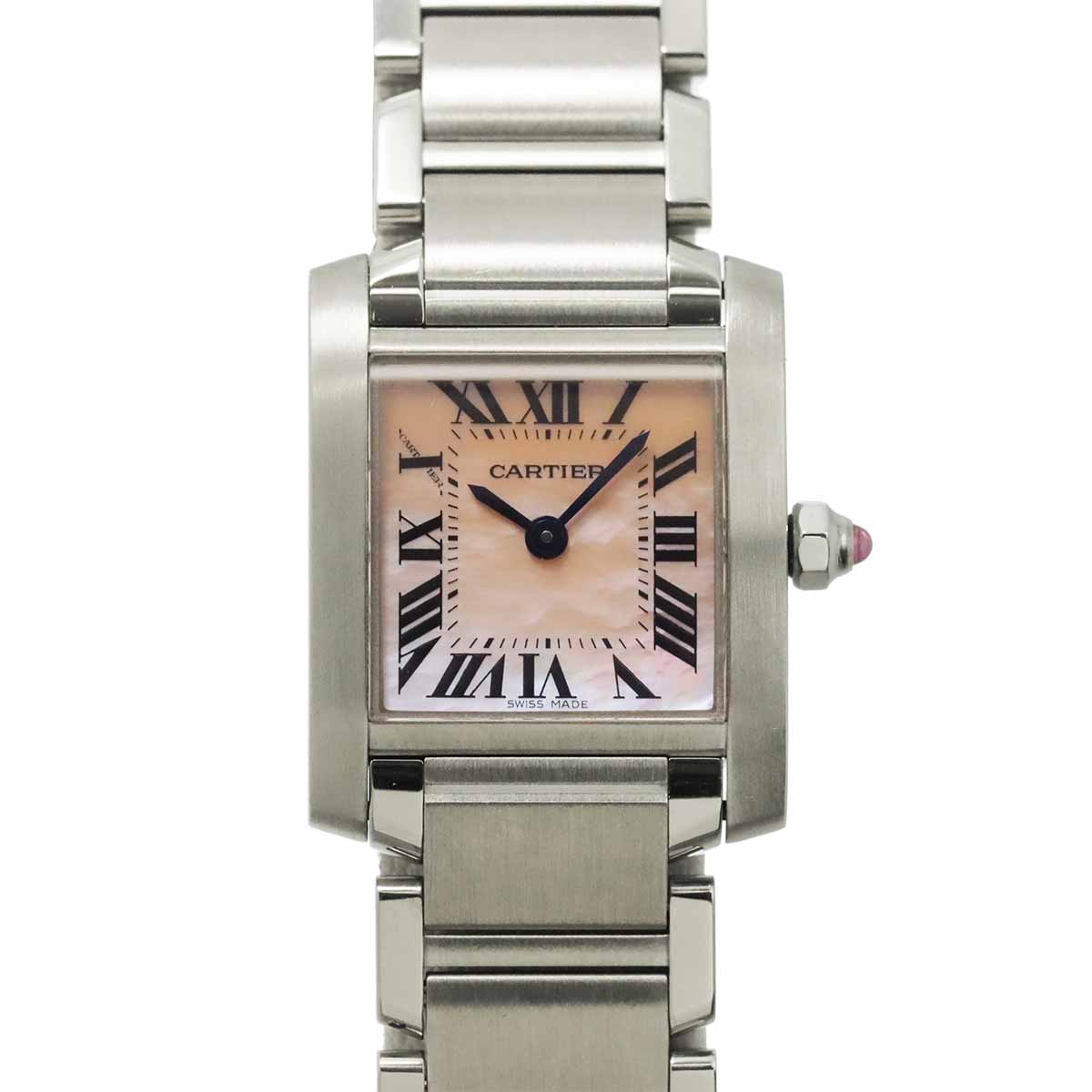 Tank Francaise SM W51028Q3 Quartz Pink Shell Dial Ladies