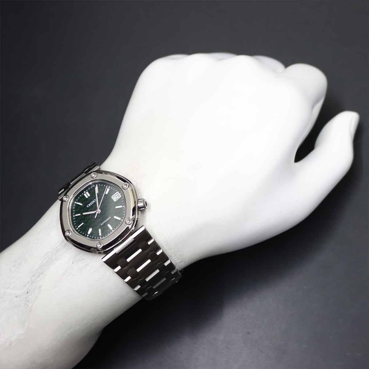 Credor Locomotive GCCR997 CR01 00B0 Date Green Dial Mens Watch