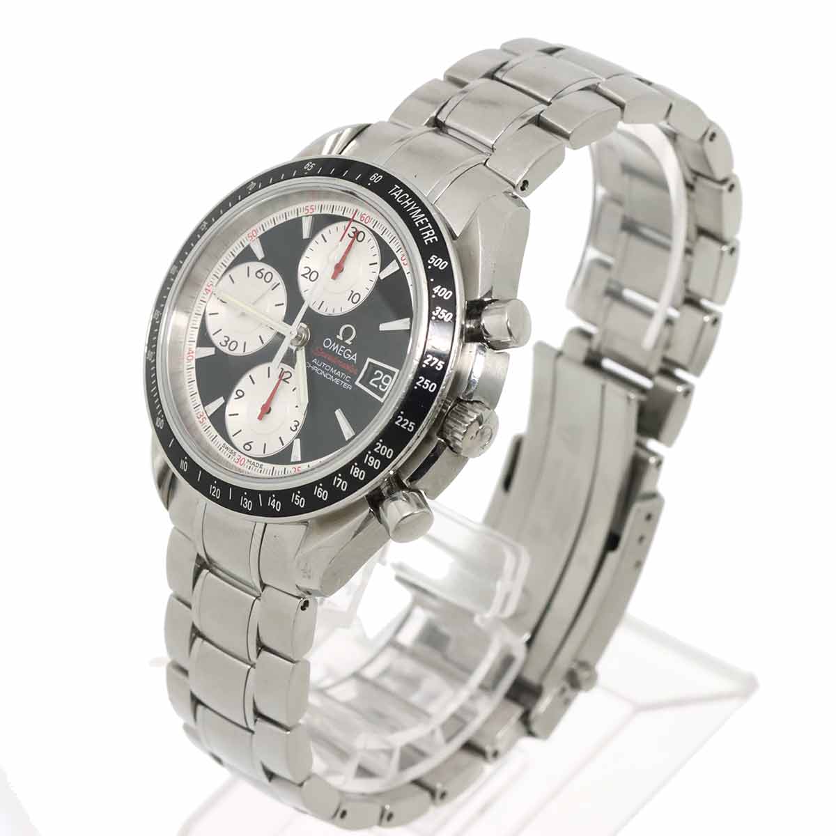 Speedmaster Date 3210.51 Chronograph Black Silver Dial Mens