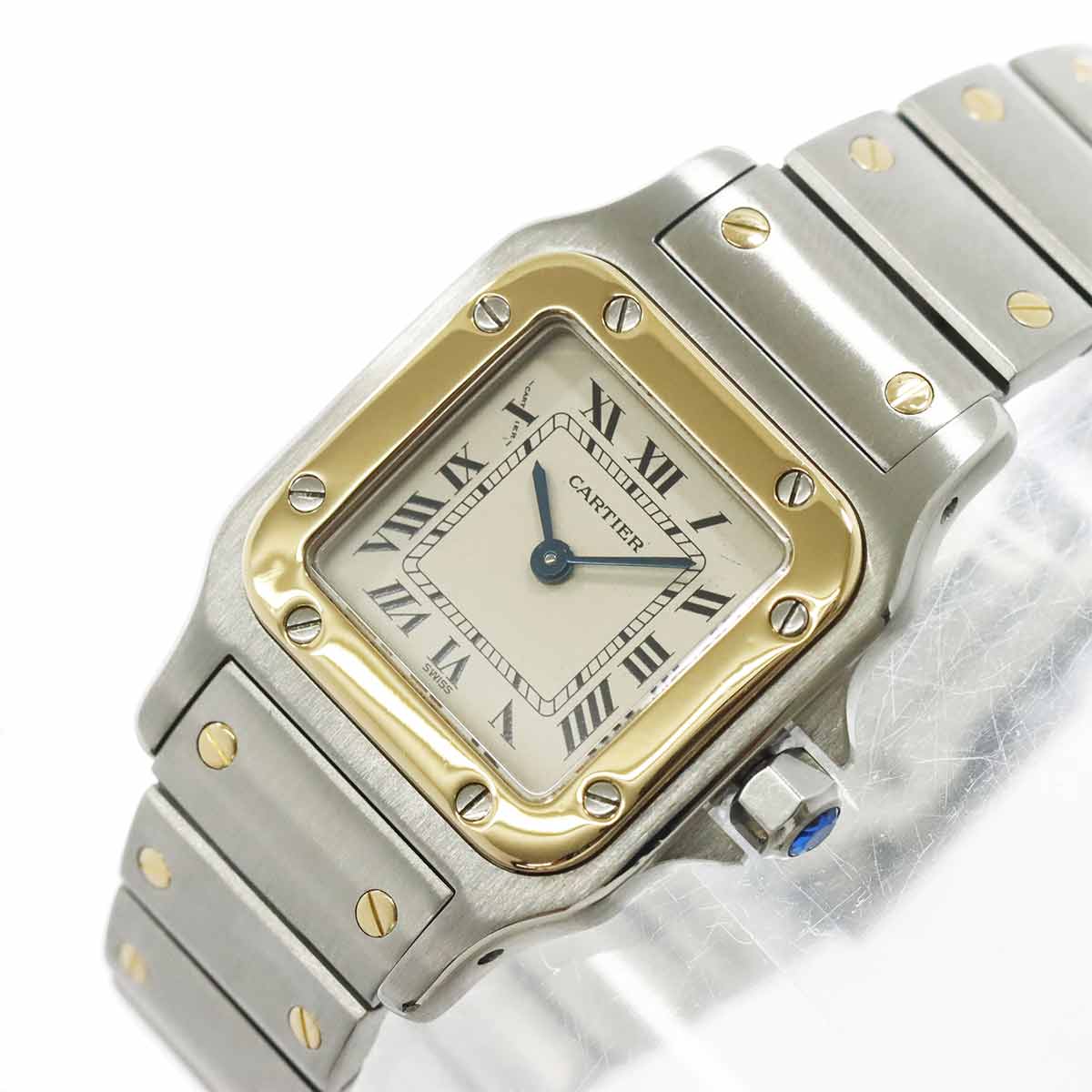 Santos Galbee W20012C4 750 YG Cream Dial Ladies Watch