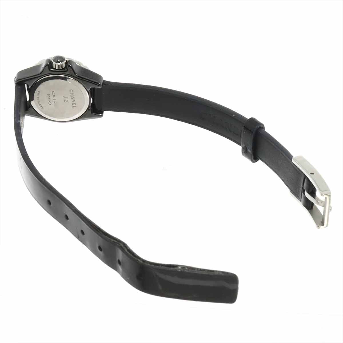 J12 XS H4663 Diamond Ceramic Quartz Black Dial Ladies Watch