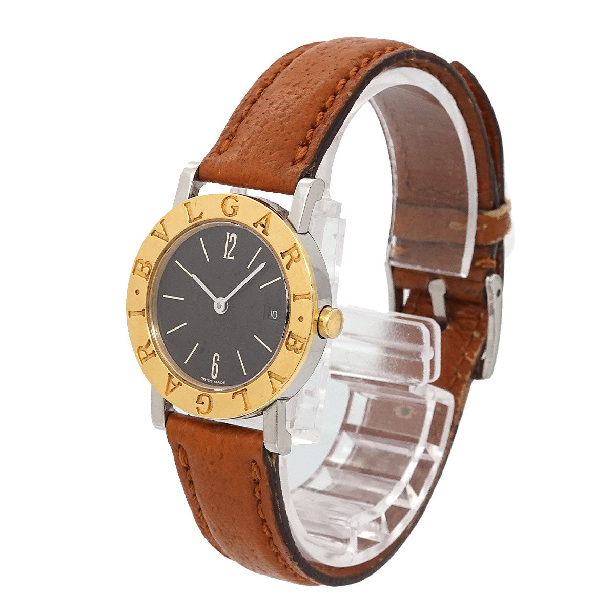 BVLGARIBVLGARI BB26SGLD YG Black Dial Quartz Ladies Watch