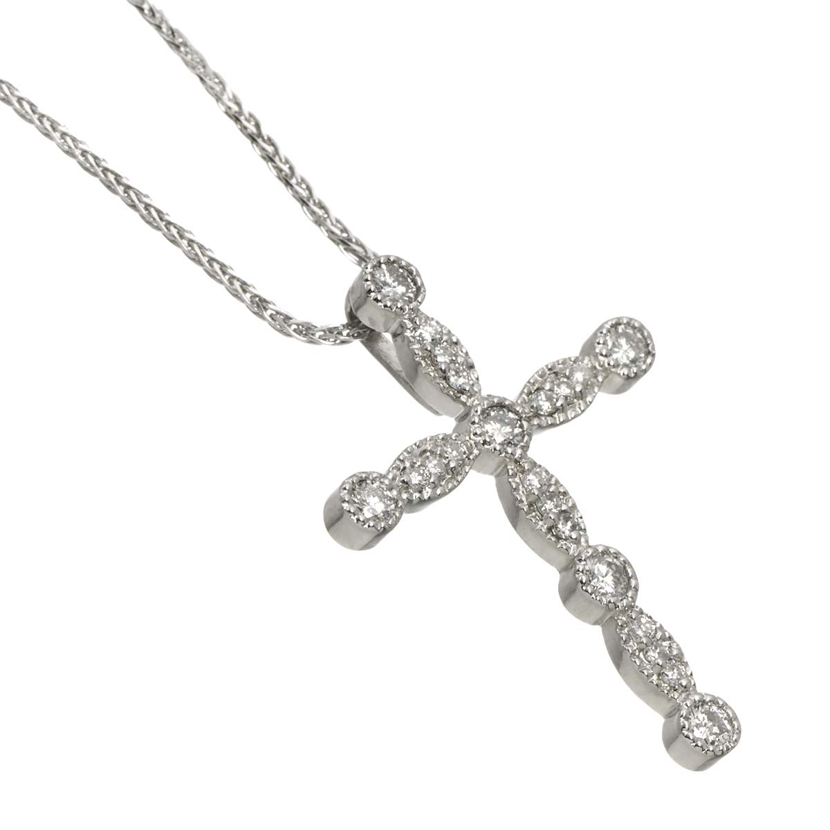 Diamond 0.50ct Necklace 18K WG White Gold 750