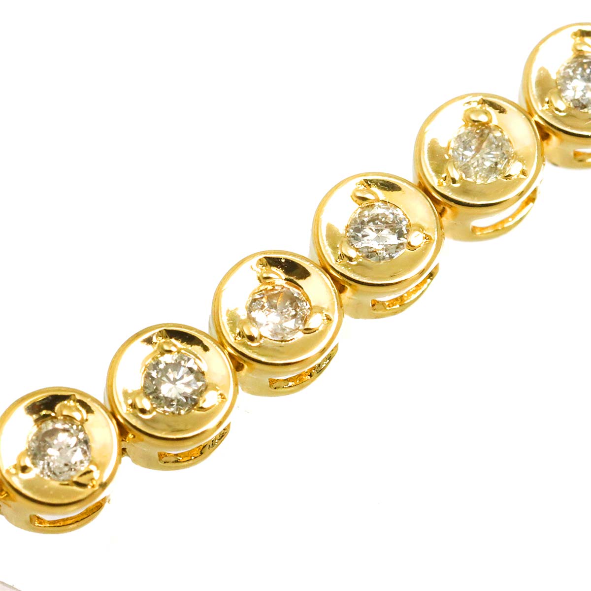 Diamond 1.00ct Bracelet K18 YG Yellow Gold 750