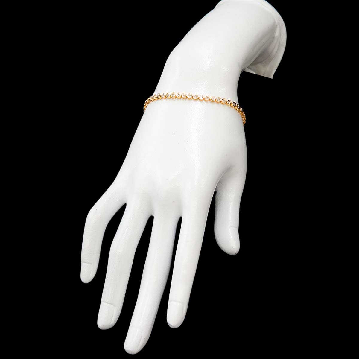 Diamond 1.00ct Bracelet K18 YG Yellow Gold 750